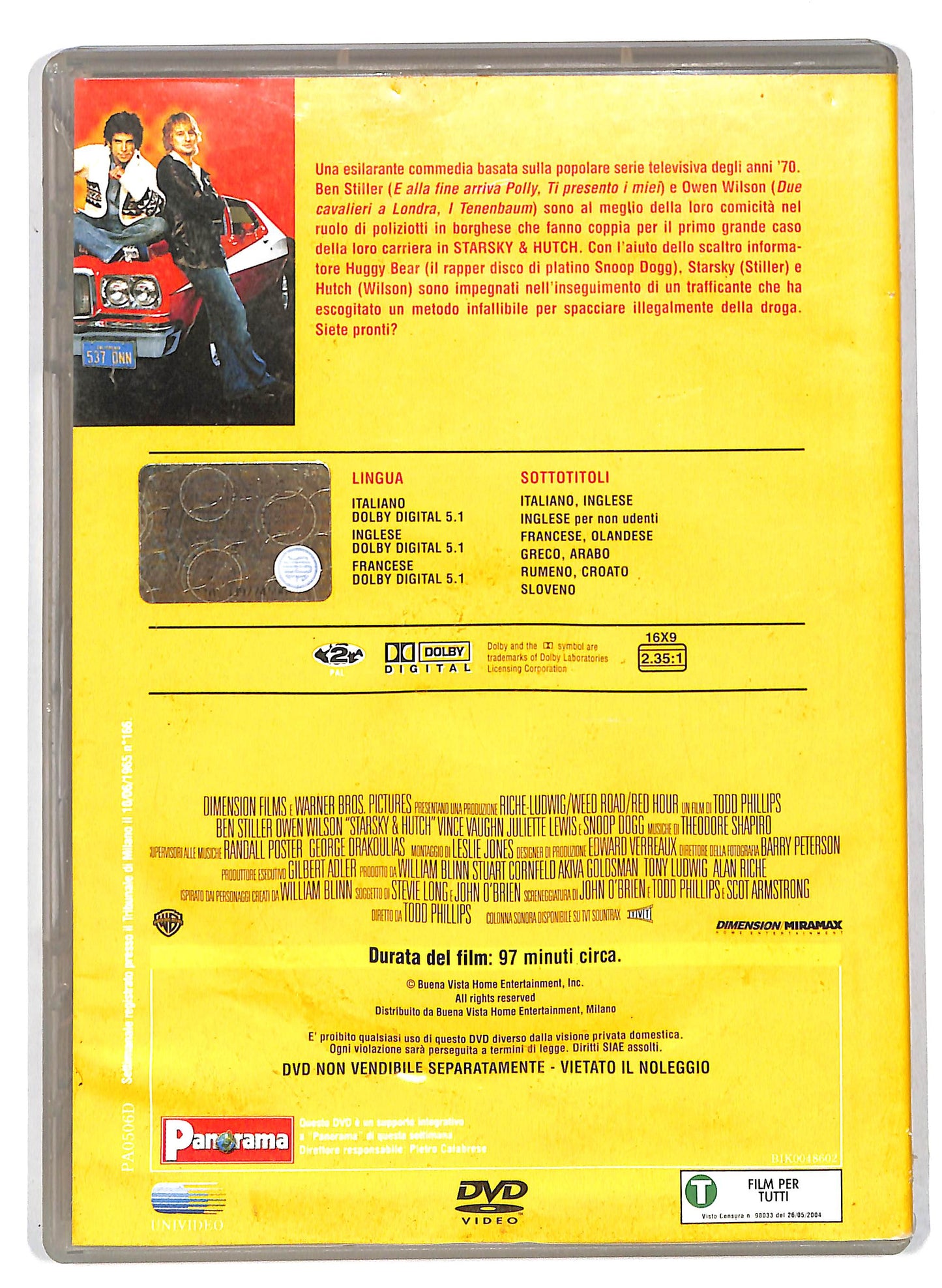 EBOND Starsky & Hutch EDITORIALE DVD D706143