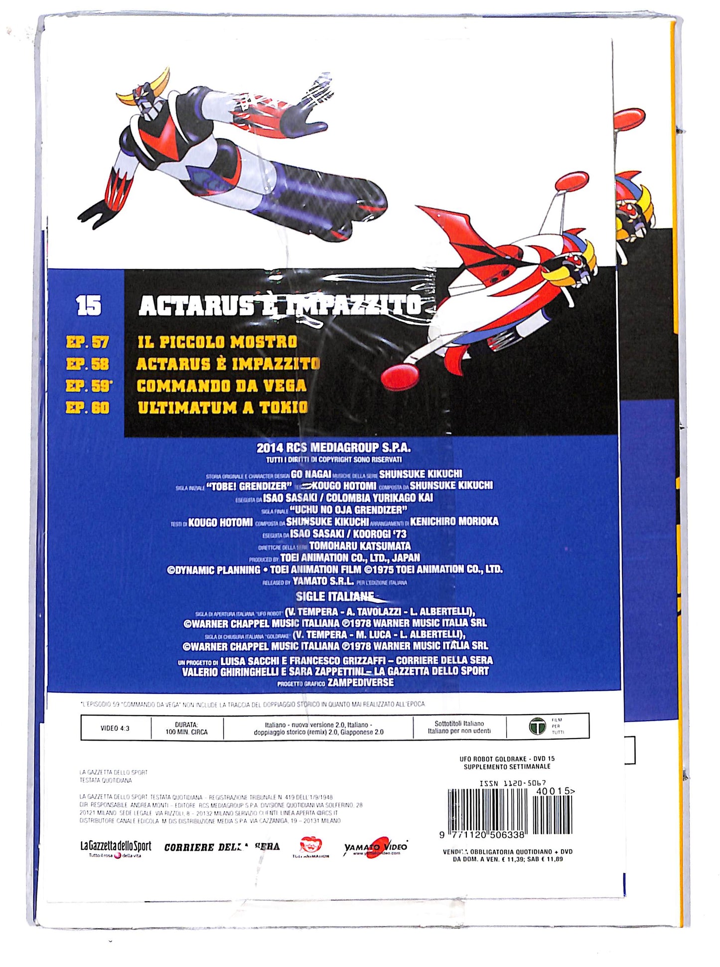 EBOND ufo robot volume 15 - actarus e impazzito  EDITORIALE DVD D706728