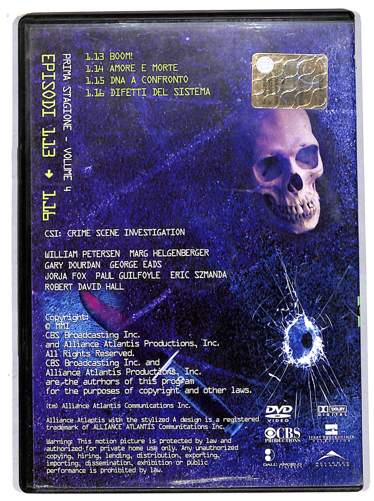 EBOND csi: crime scene investigation prima stagione Vol 4 EDITORIALE DVD D706741