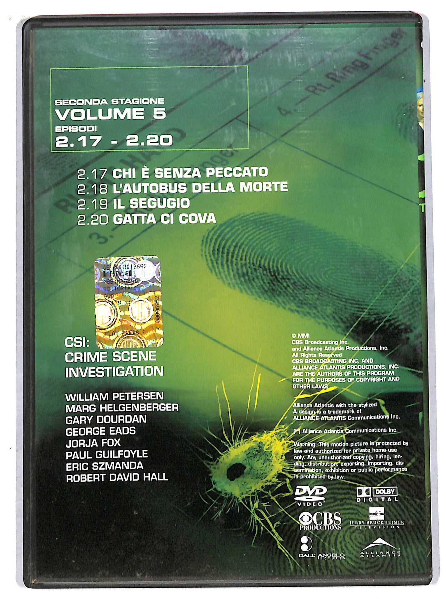 EBOND CSI - seconda stagione volume 5  EDITORIALE DVD D706743