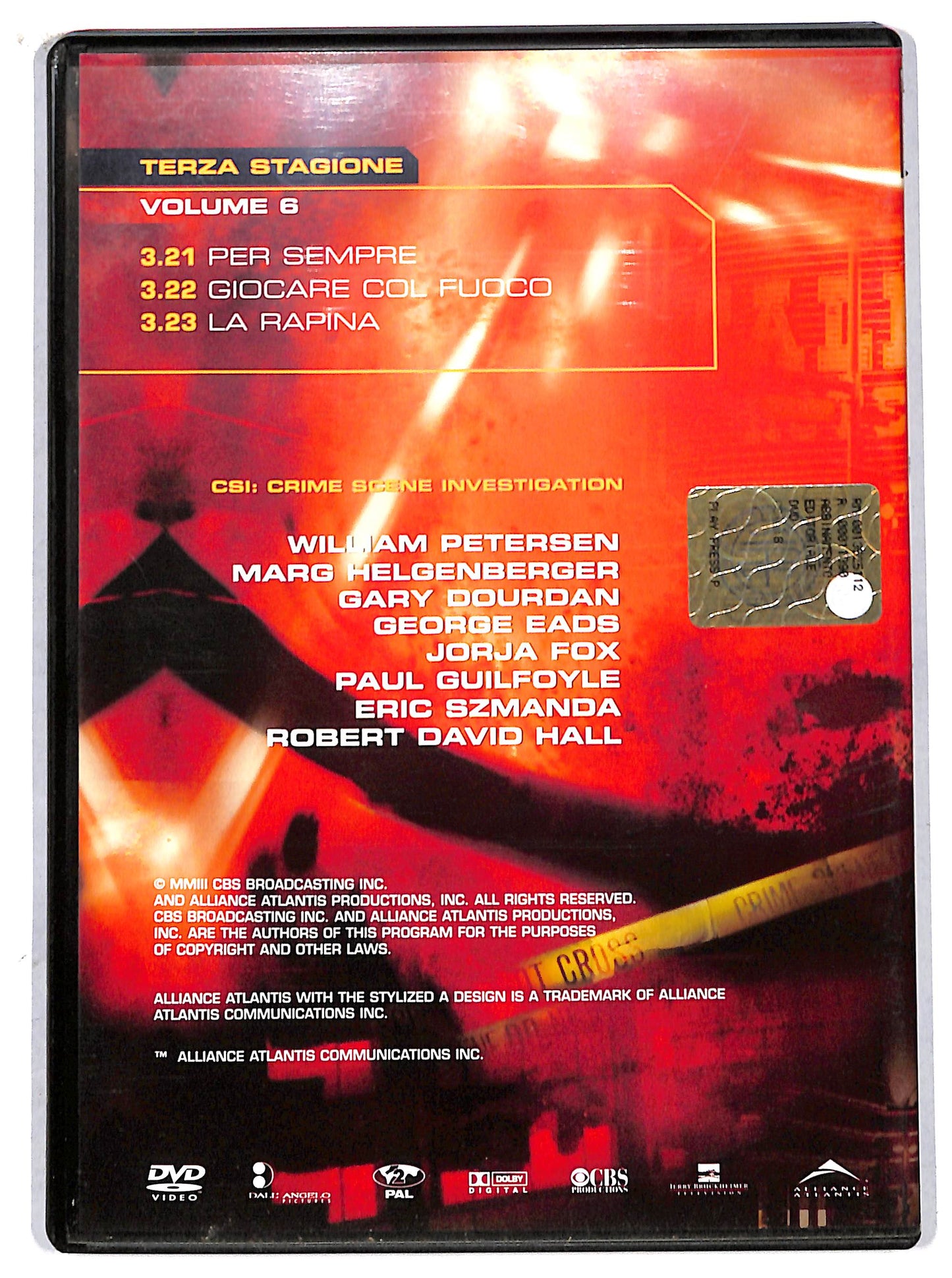 EBOND csi - terza stagione volume 6  EDITORIALE DVD D706744