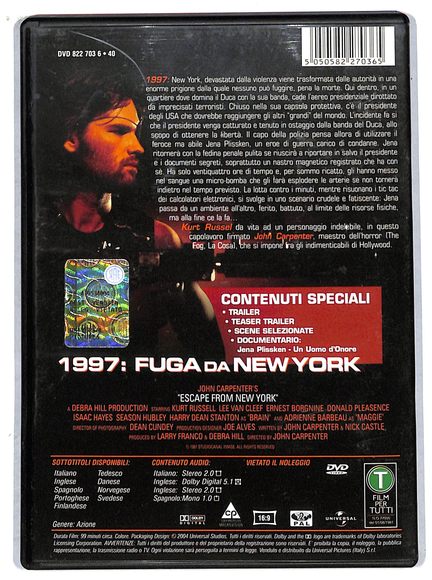 EBOND 1997: fuga da new york DVD D708248