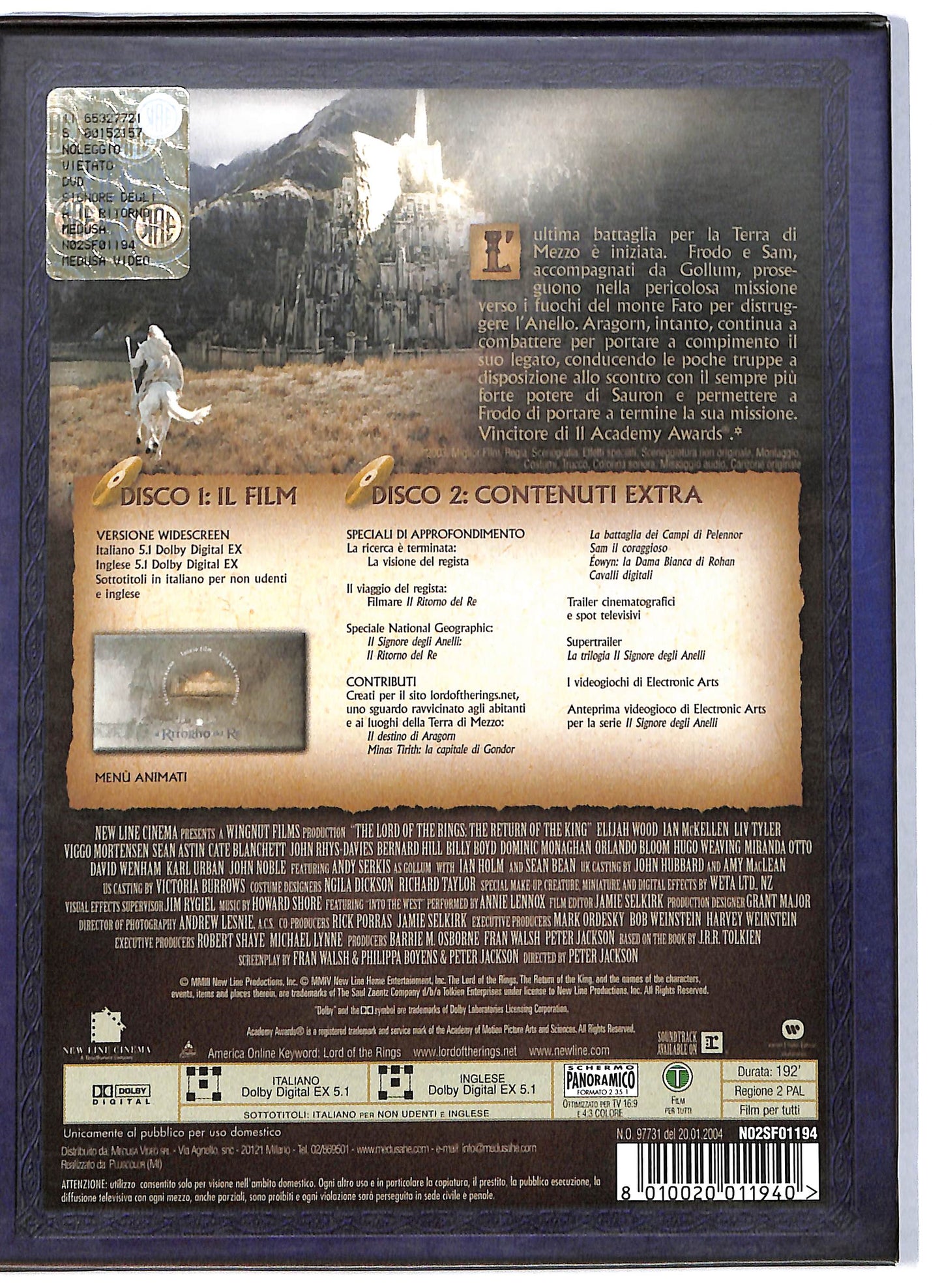 EBOND Il Signore degli Anelli Il Ritorno del Re (2DVD) DIGIPACK DVD D708839