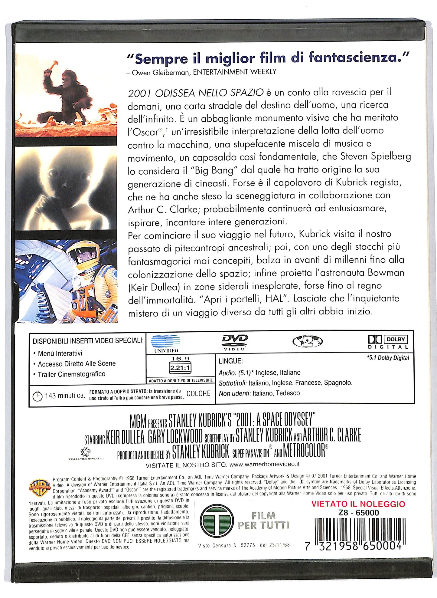 EBOND Kubrick Collection - 2001 : Odissea nello spazio  SNAPPER DVD D709164