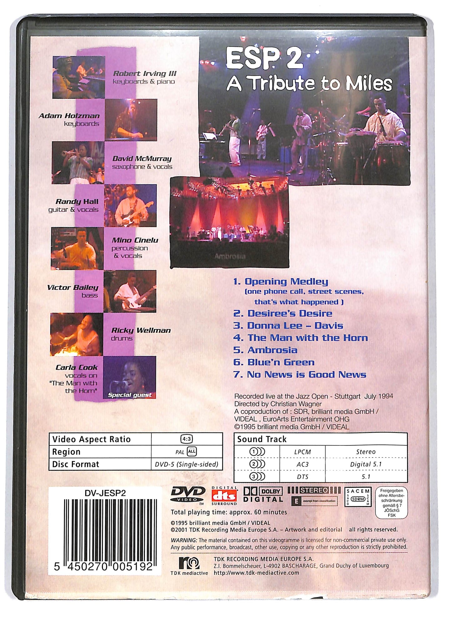 EBOND ESP 2 − A Tribute To Miles DVD D709244