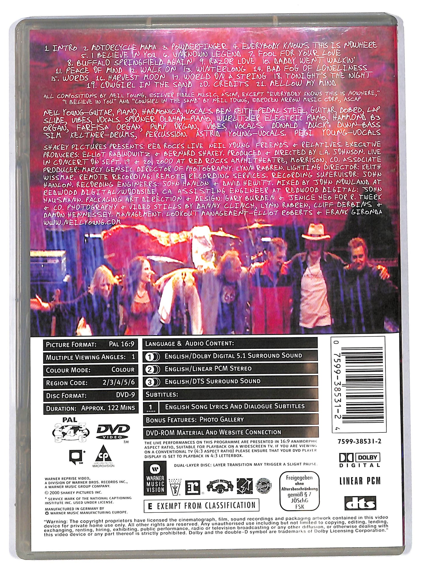 EBOND Neil Young – Red Rocks Live (Friends + Relatives) DVD D709251