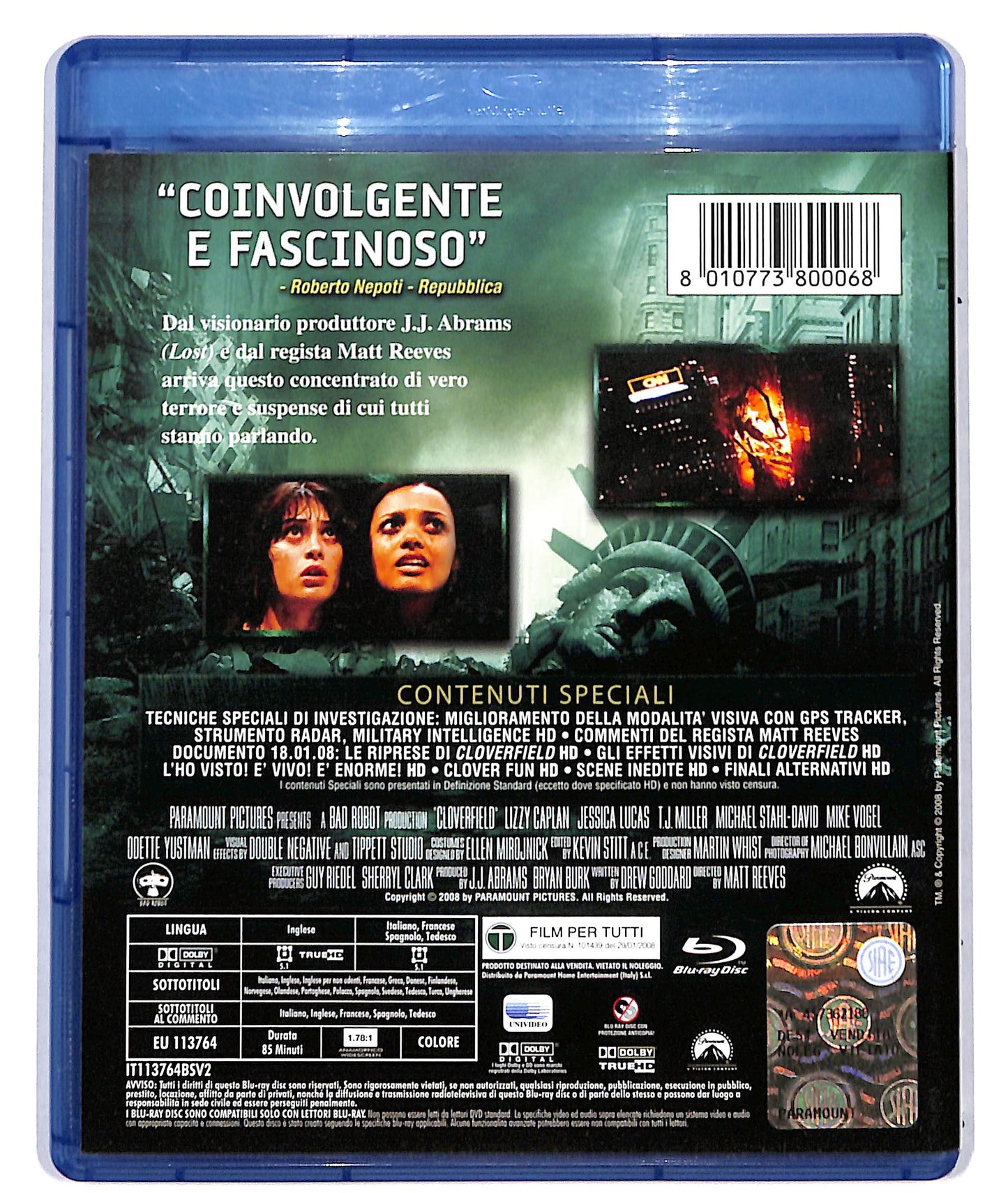 EBOND cloverfield BLURAY D709408