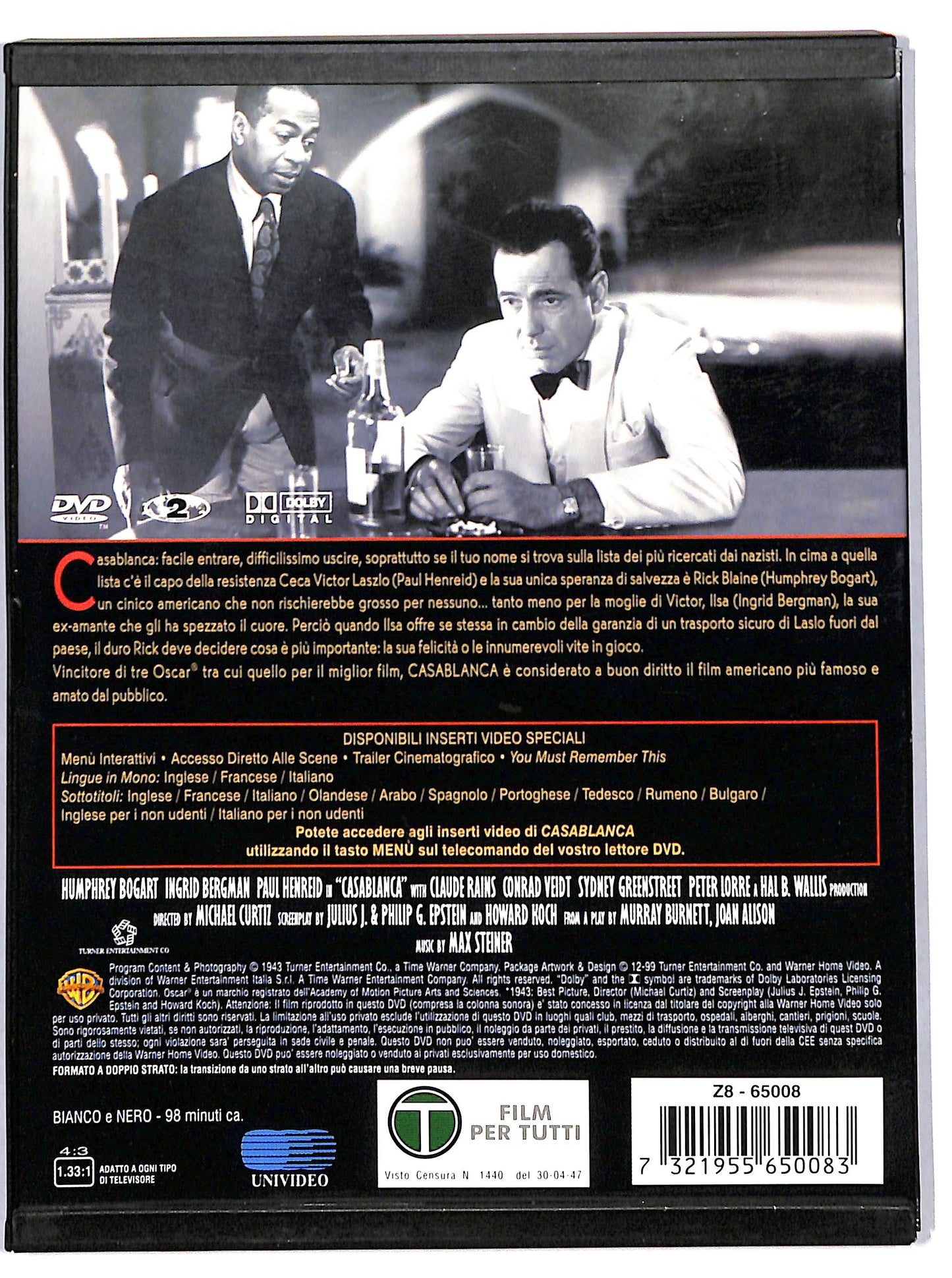 EBOND casablanca  SNAPPER DVD D709667