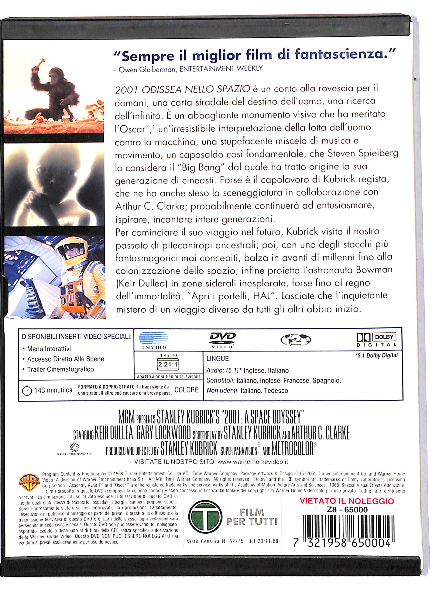 EBOND 2001: odissea nello spazio  SNAPPER DVD D709705