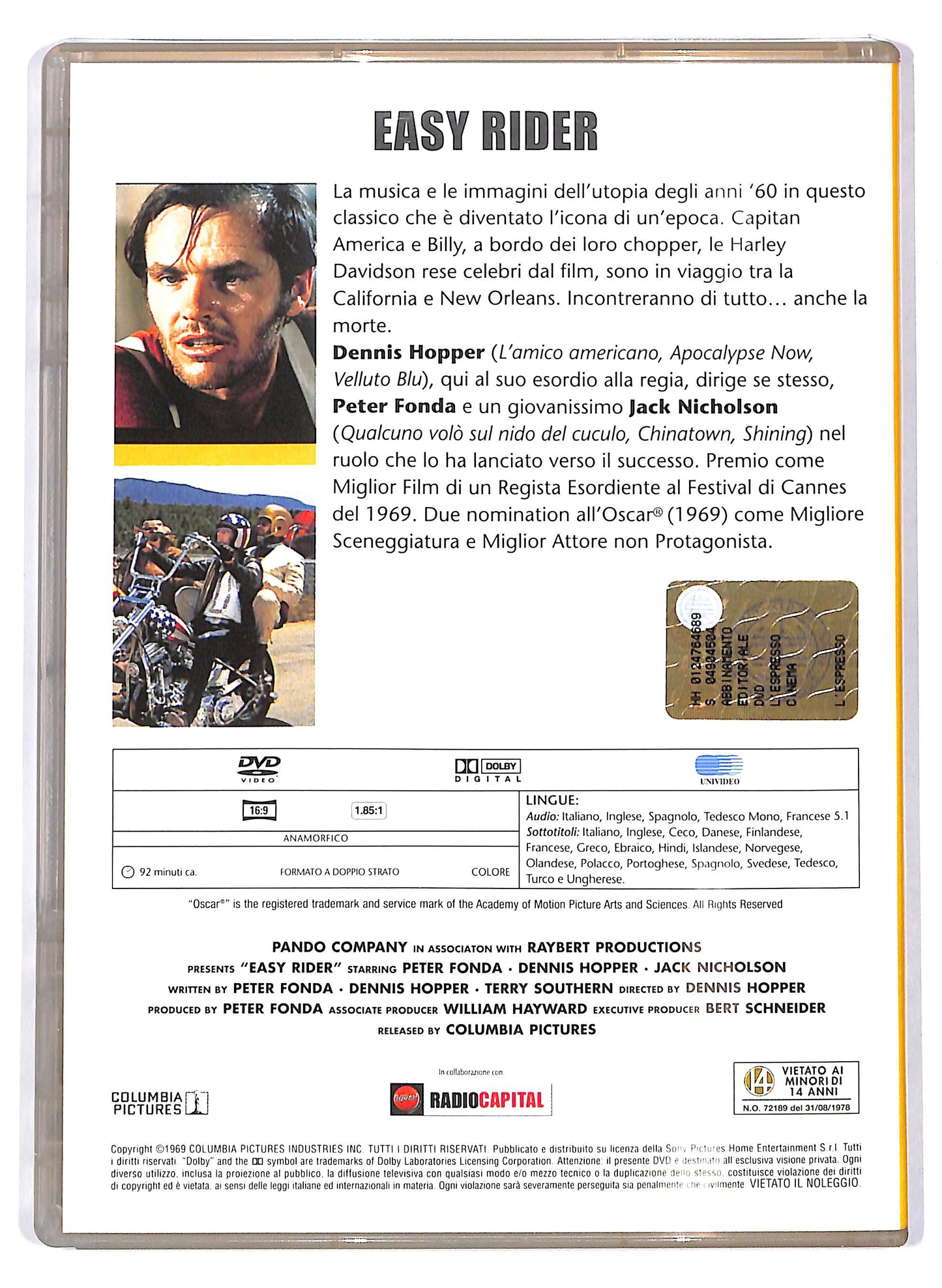 EBOND Easy Rider  EDITORIALE DVD D710253