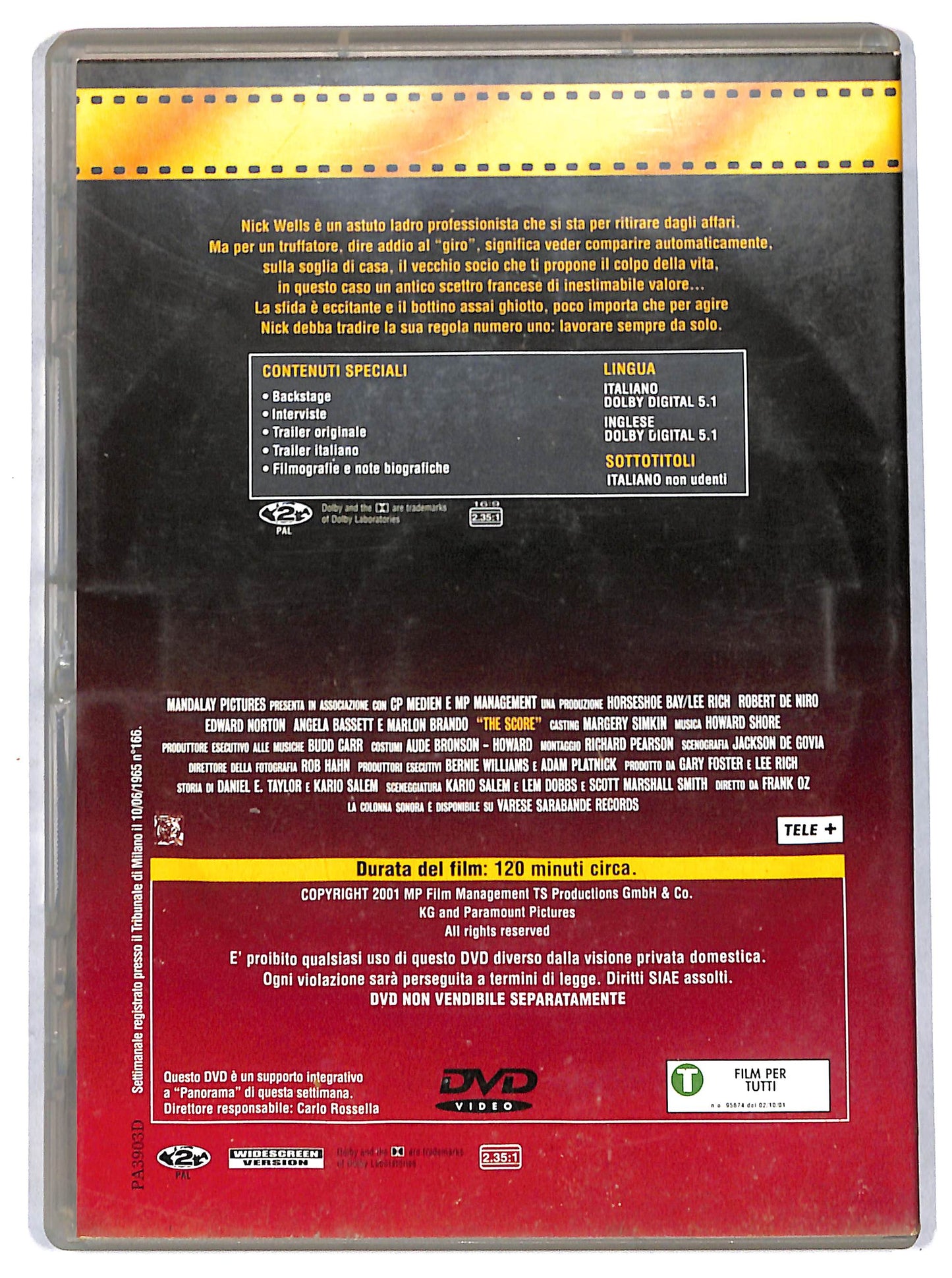 EBOND The Score EDITORIALE DVD D711742