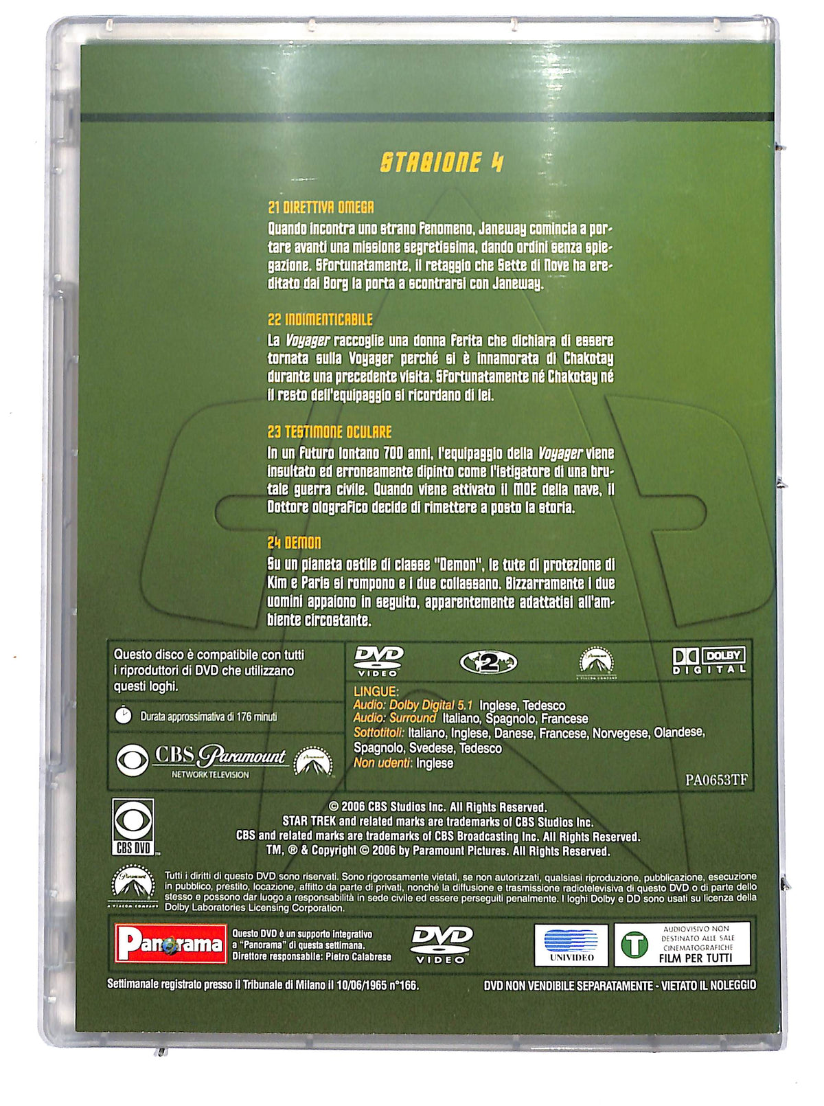EBOND star trek voyager stagione 4 disco 6 EDITORIALE DVD D711844