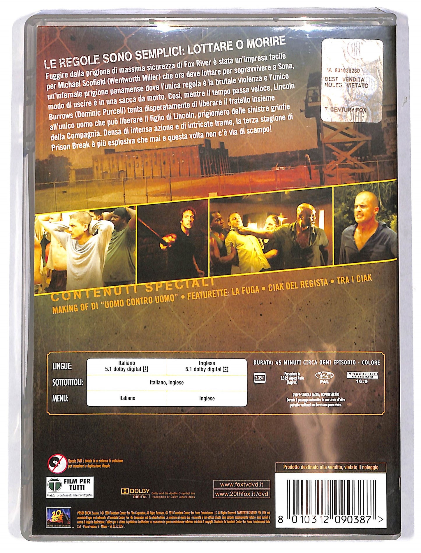 EBOND Prison Break Stagione 3 - Cofanetto da 4DVD DVD D712039