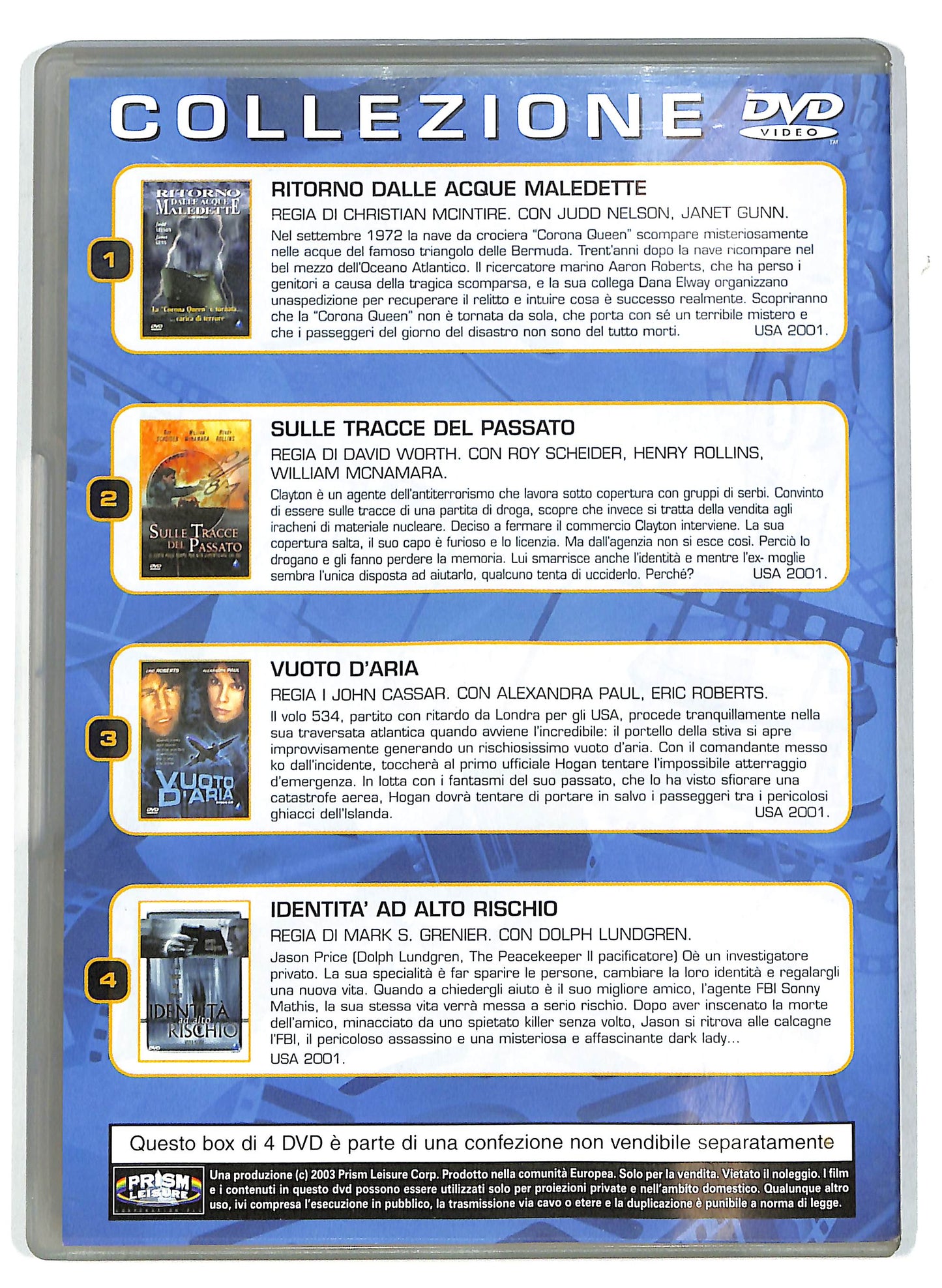 EBOND Vuoto d'aria + Identita ad alto rischio  + Altri  EDITORIALE  DVD D712412
