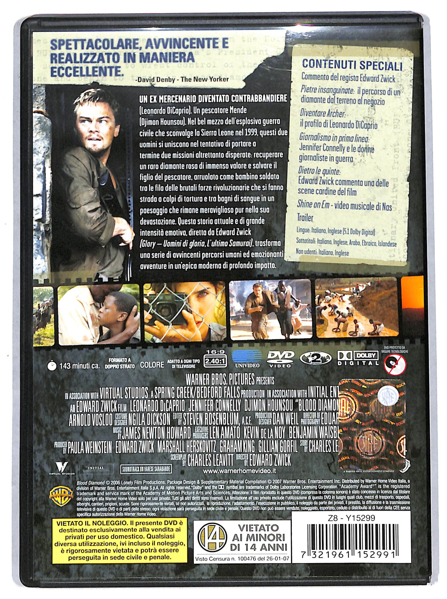 EBOND blood diamond, diamanti di sangue EDIZIONE SPECIALE DVD D712523