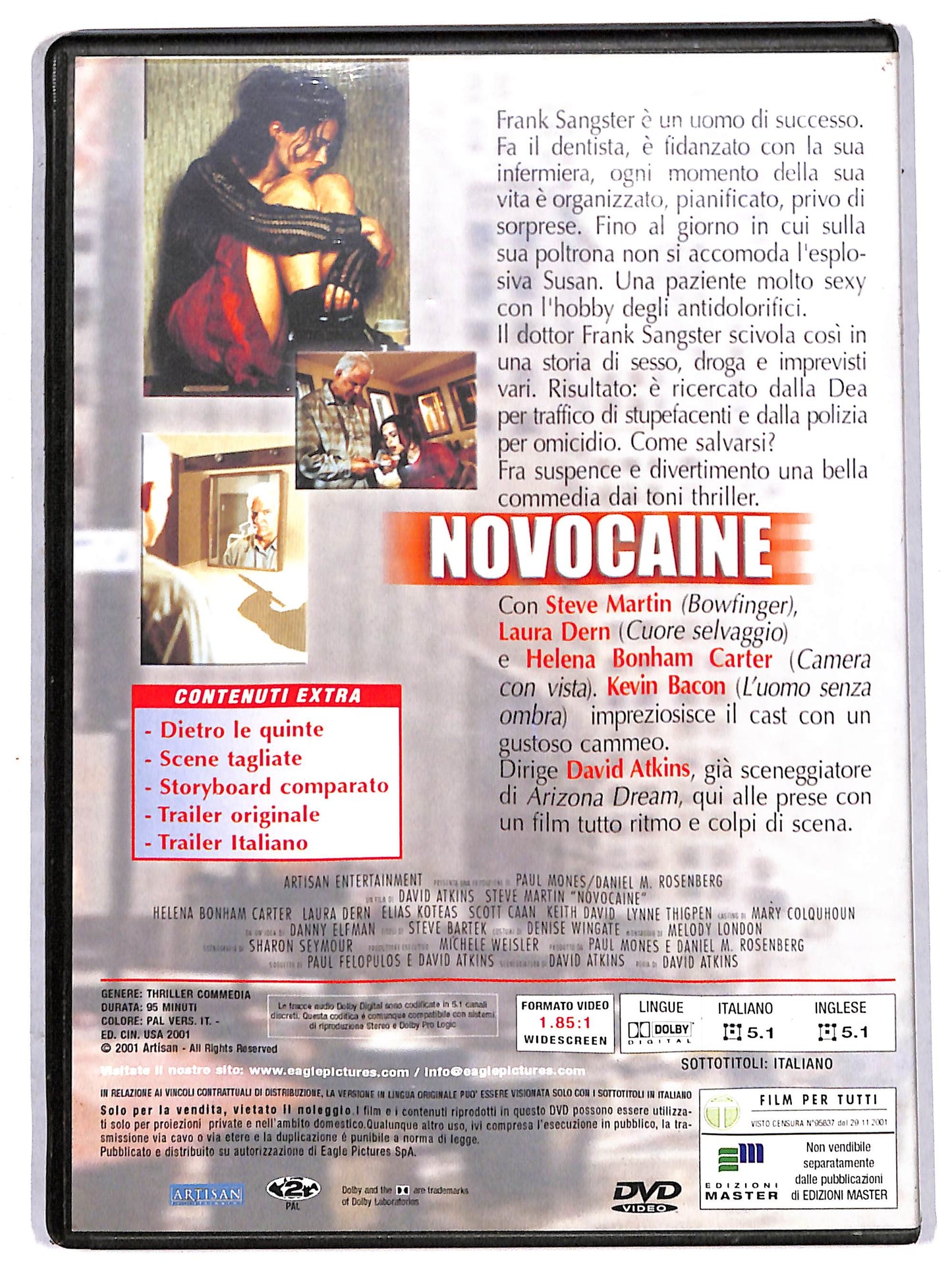 EBOND Novocaine EDITORIALE DVD D712752
