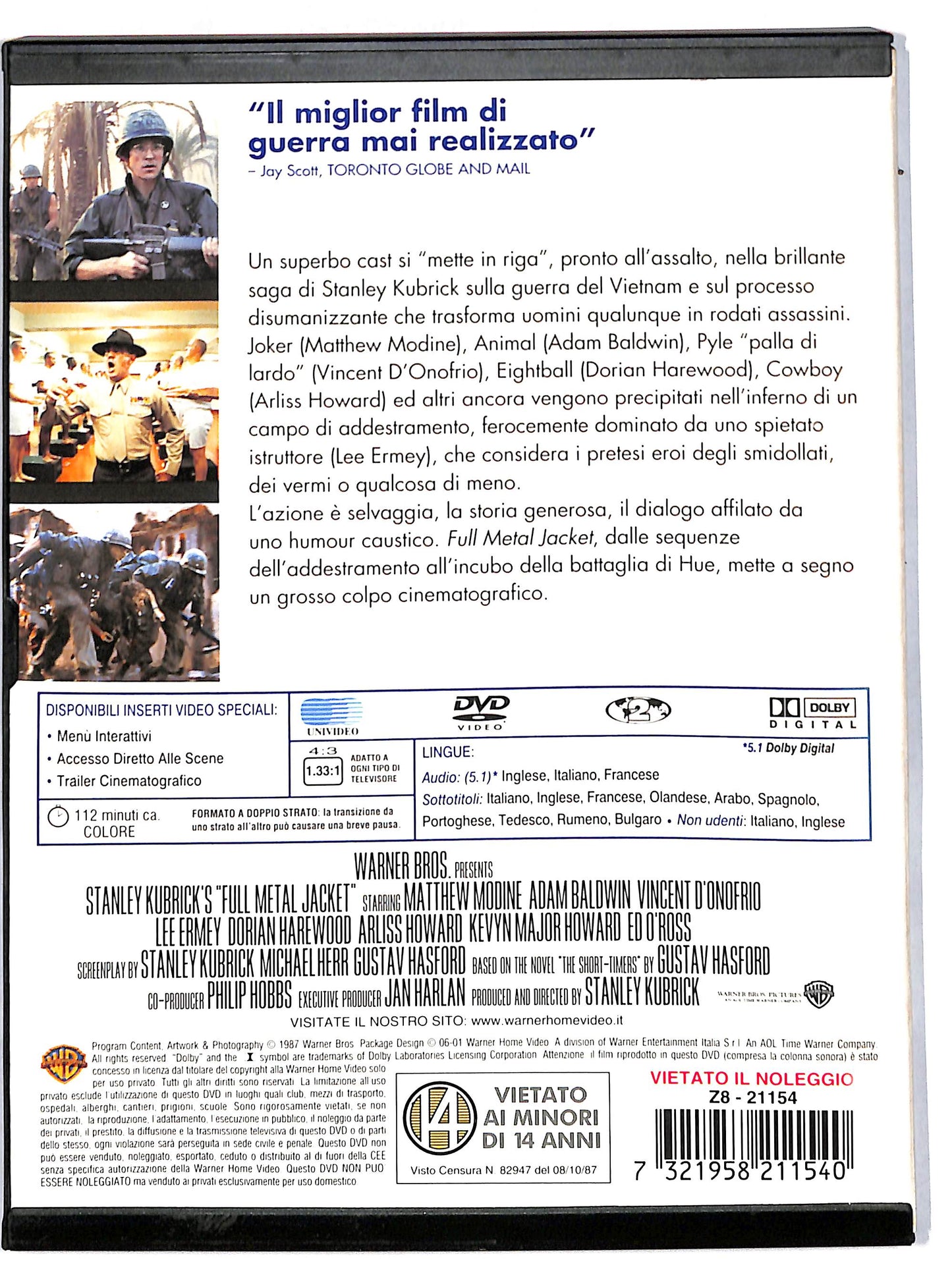 EBOND full metal jacket  SNAPPER DVD D713129