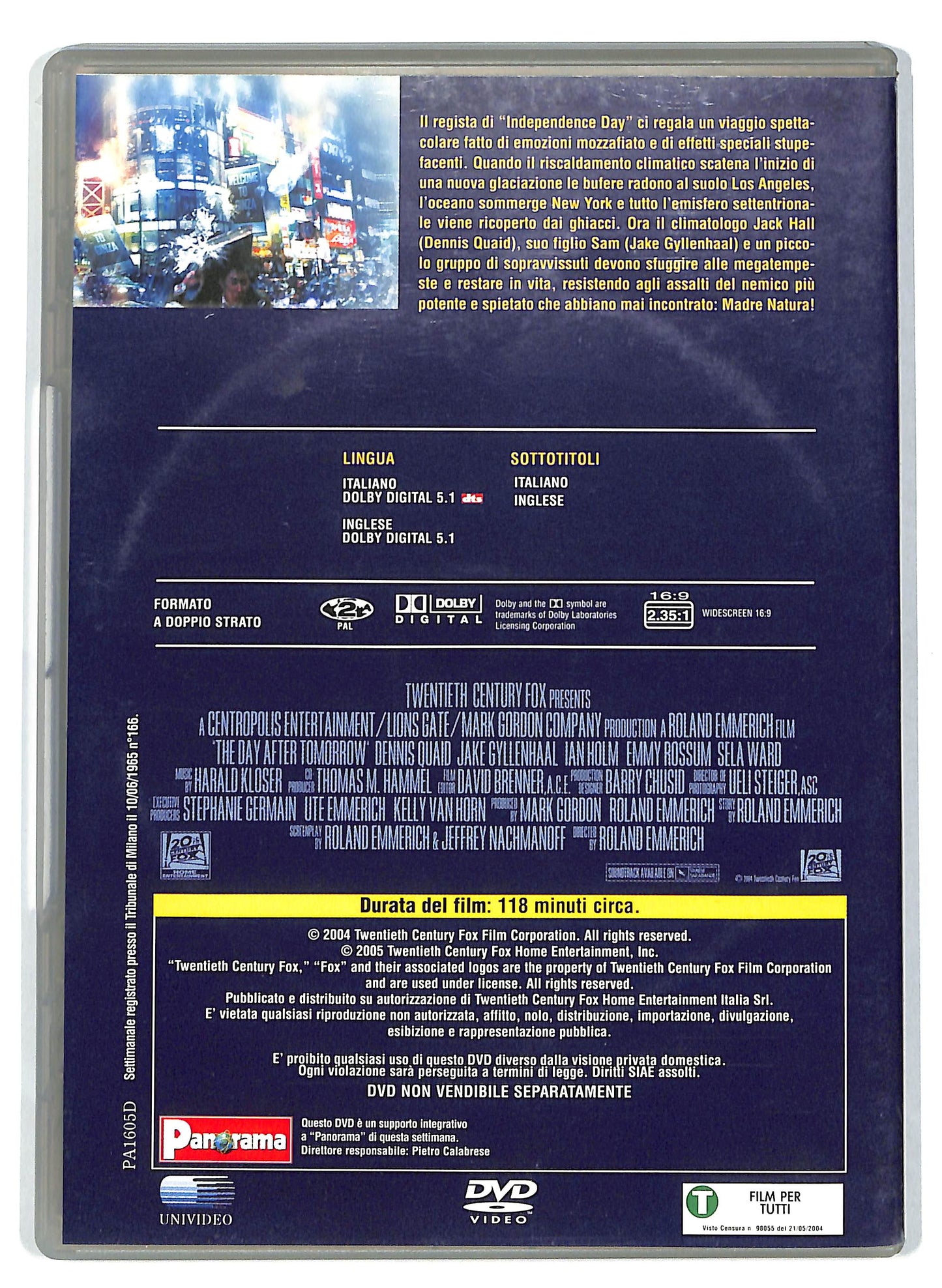 EBOND The Day After Tomorrow - L'alba del giorno dopo EDITORIALE DVD D714213