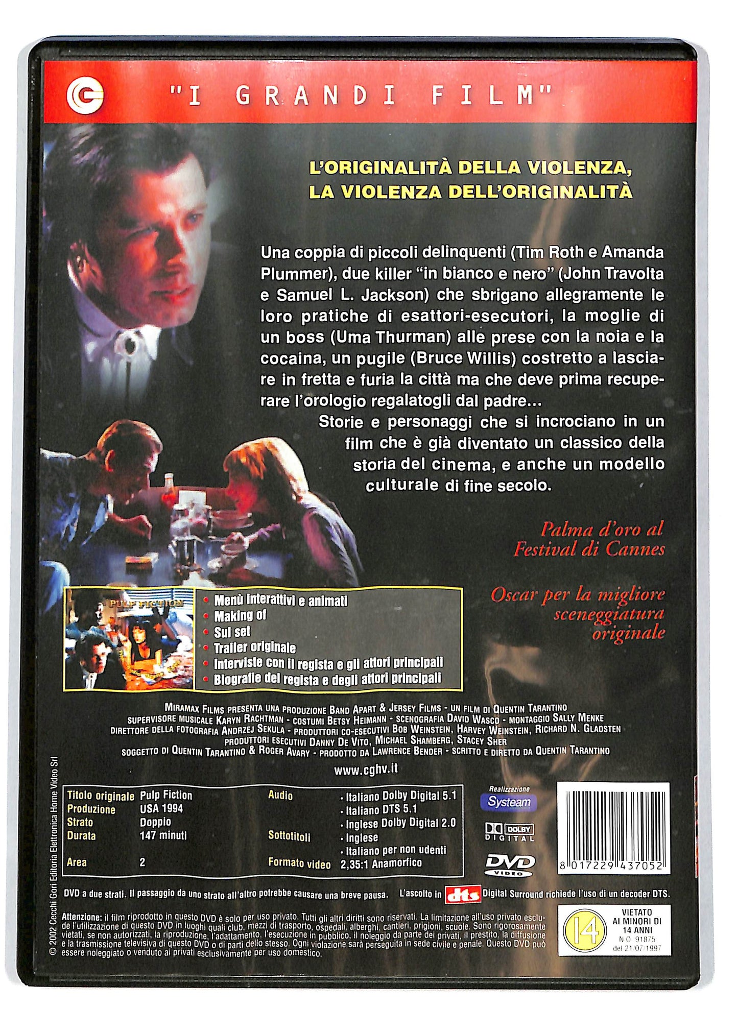 EBOND I grandi film -   Pulp Fiction DVD D714446