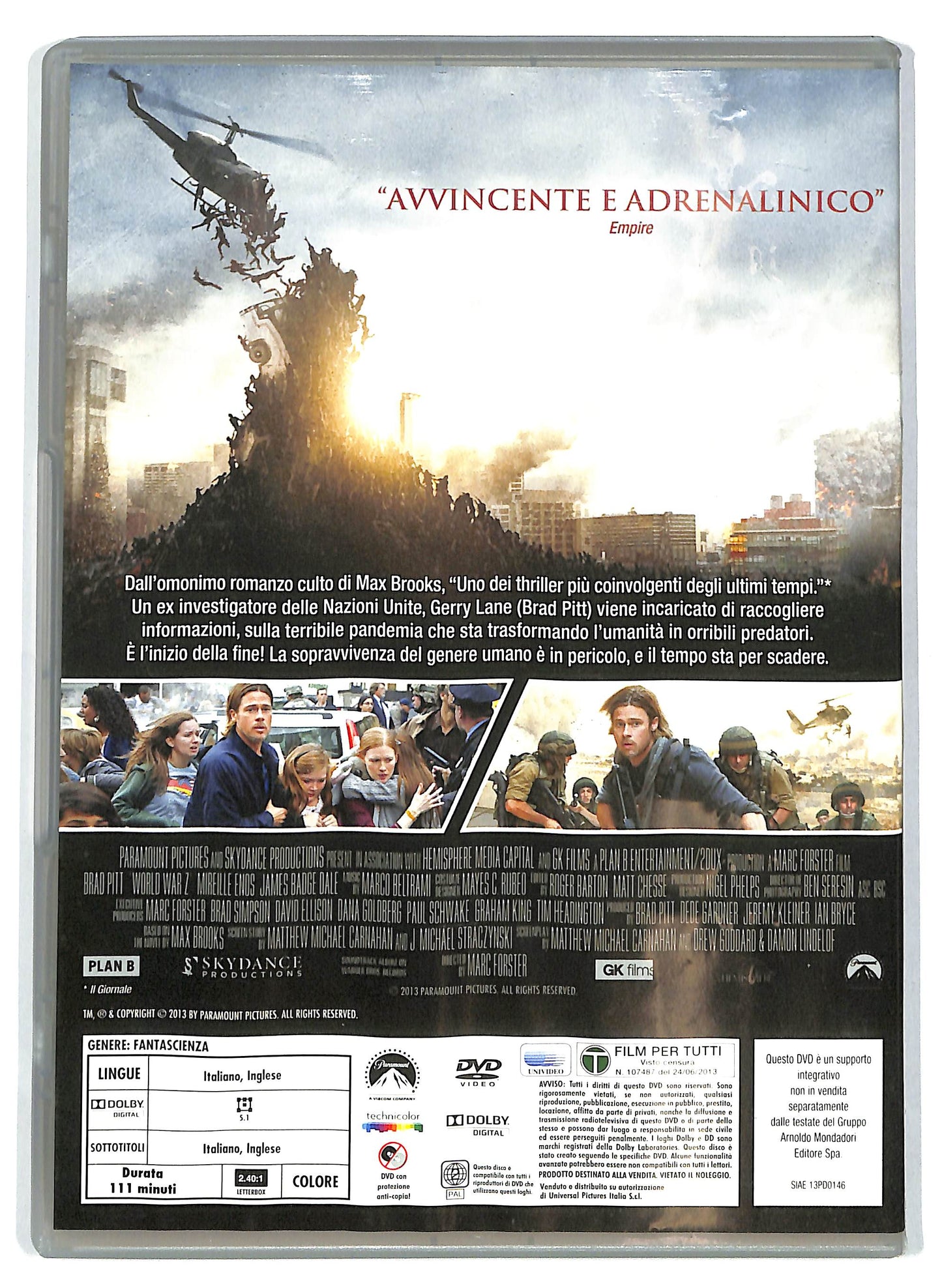 EBOND World War Z EDITORIALE DVD D714548
