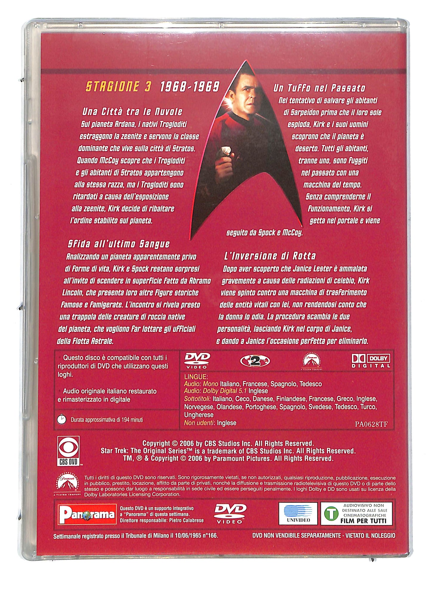 EBOND Star Trek - Serie classica Stagione tre episodi 21 - 24 EDITORIALE DVD D714633