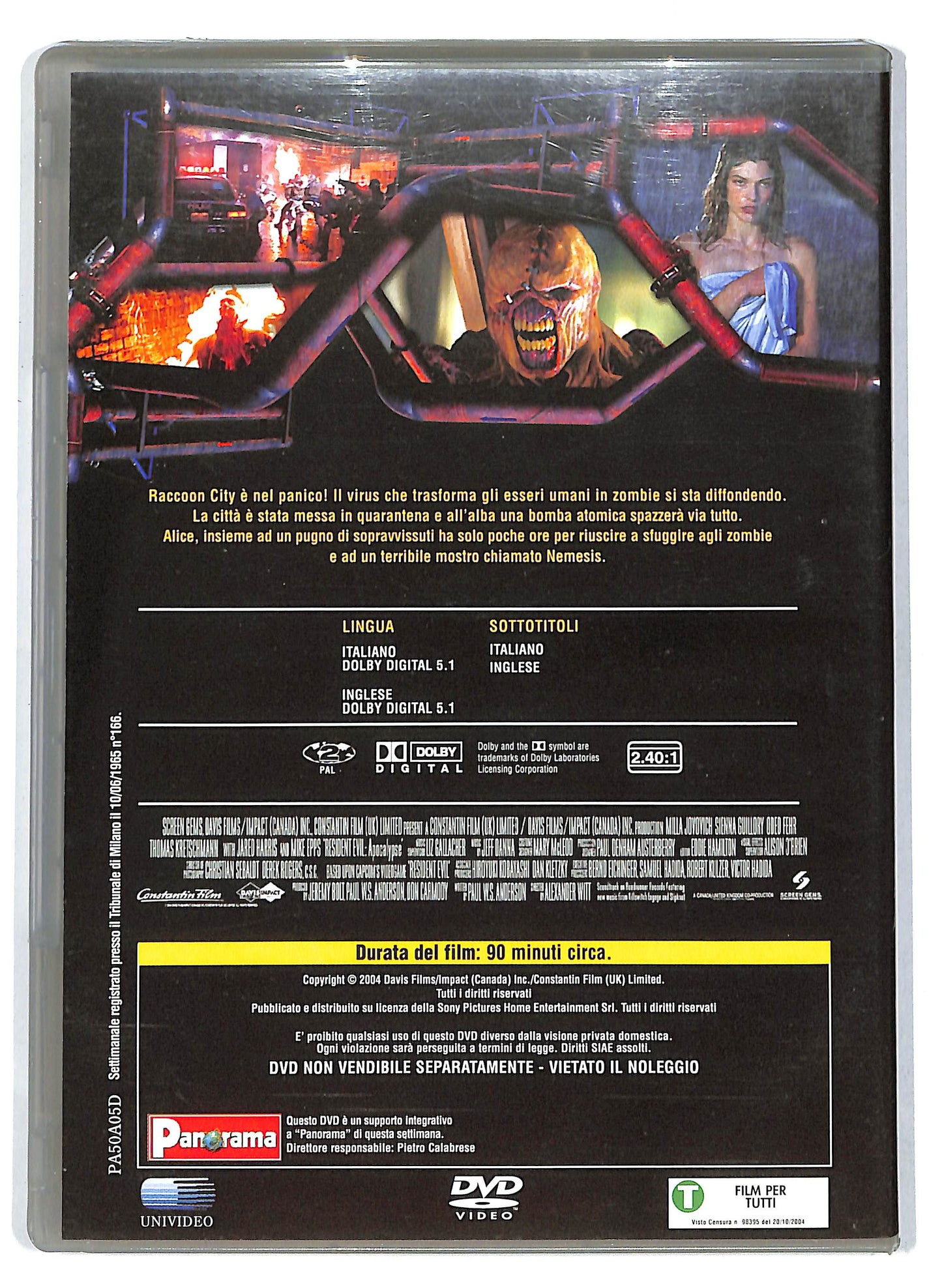 EBOND resident evil: apocalypse  EDITORIALE DVD D714645