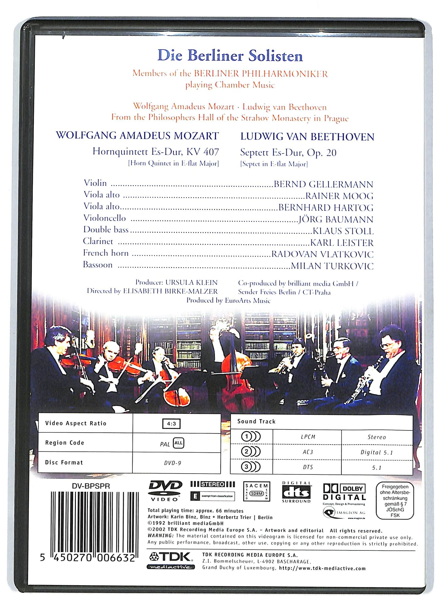 EBOND Die Berliner Solisten - Wolfgang Amadeus Mozart.. DVD D714714