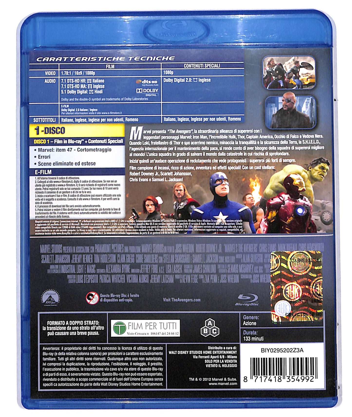 EBOND the avengers (no e-film) BLURAY D714917