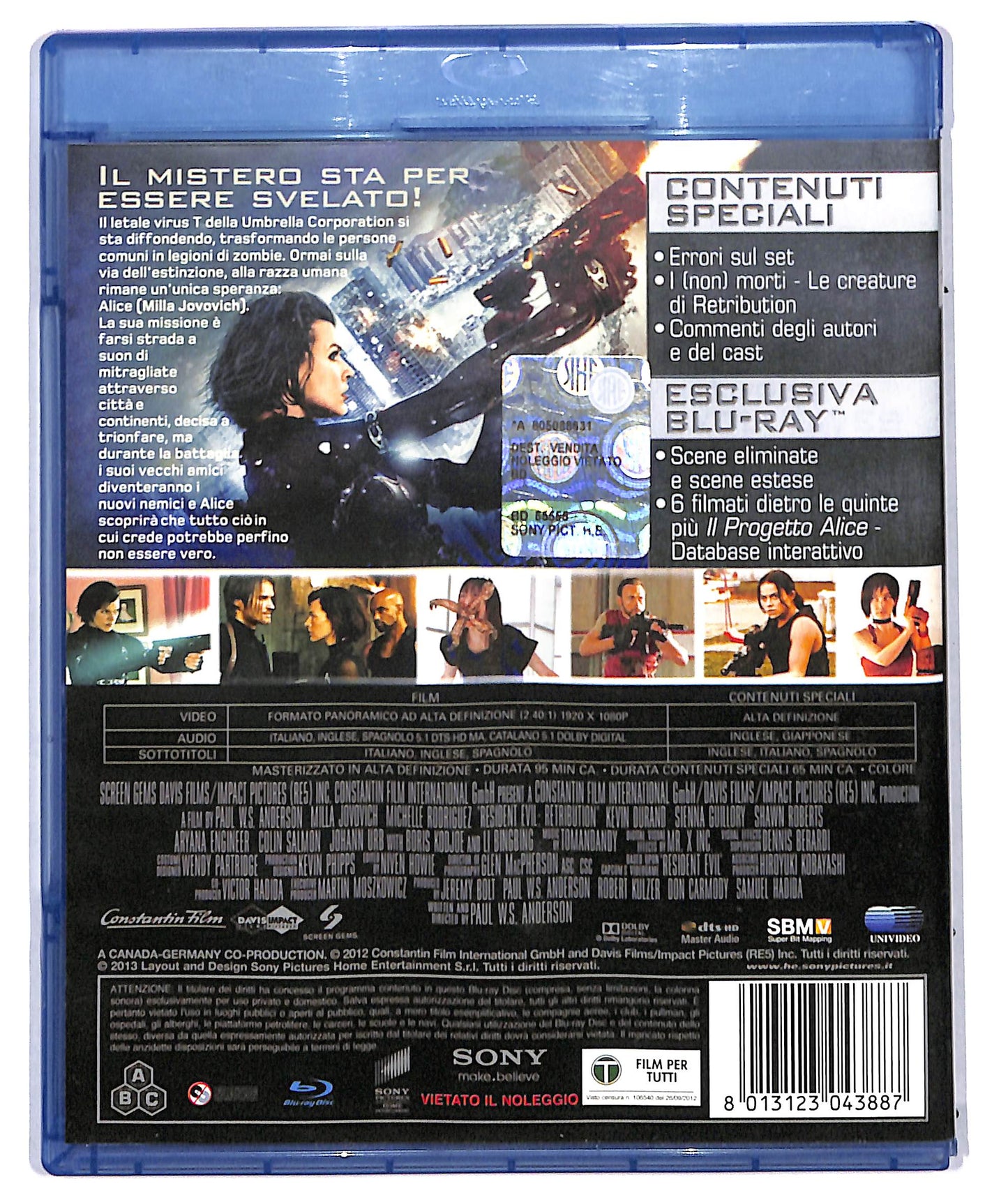 EBOND resident evil: retribution BLURAY D714965