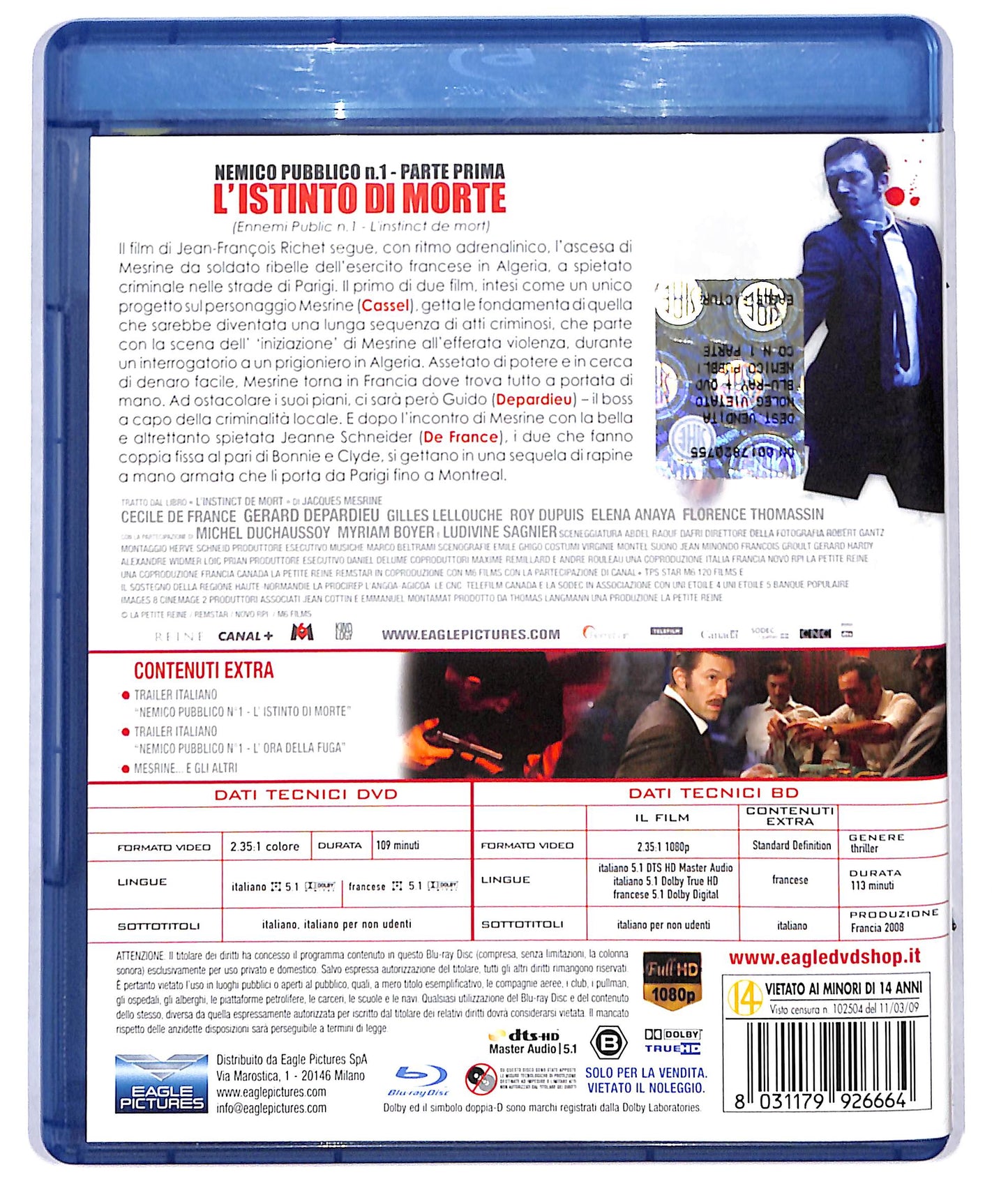 EBOND Nemico pubblico n.1 - parte prima BLURAY + DVD BLURAY BLURAY D715026