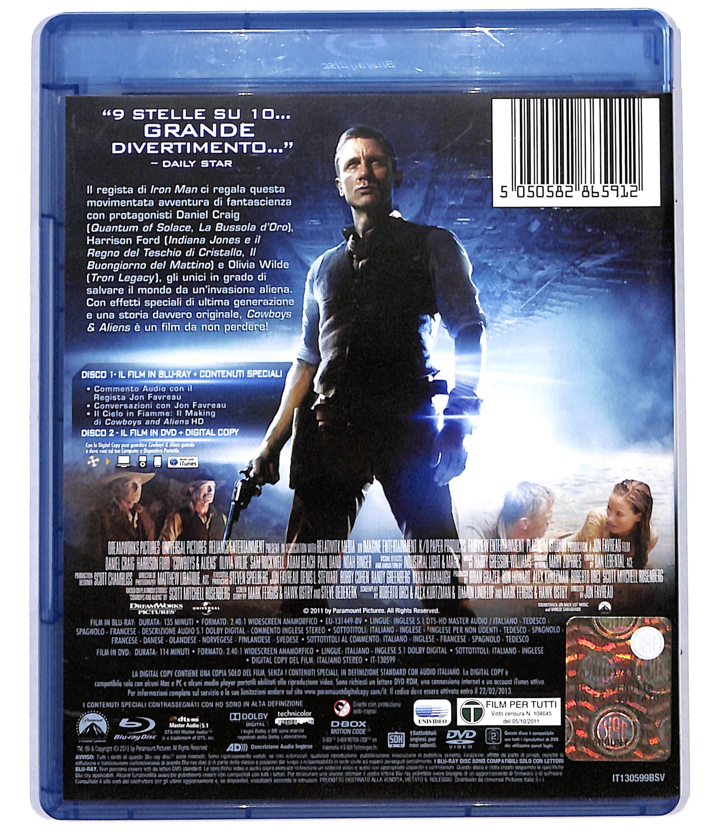 EBOND cowboy & aliens, DVD + DIGITAL COPY + BLURAY D715032