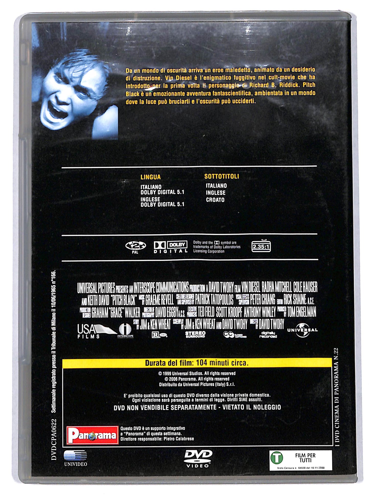 EBOND Pitch Black EDITORIALE DVD D715128