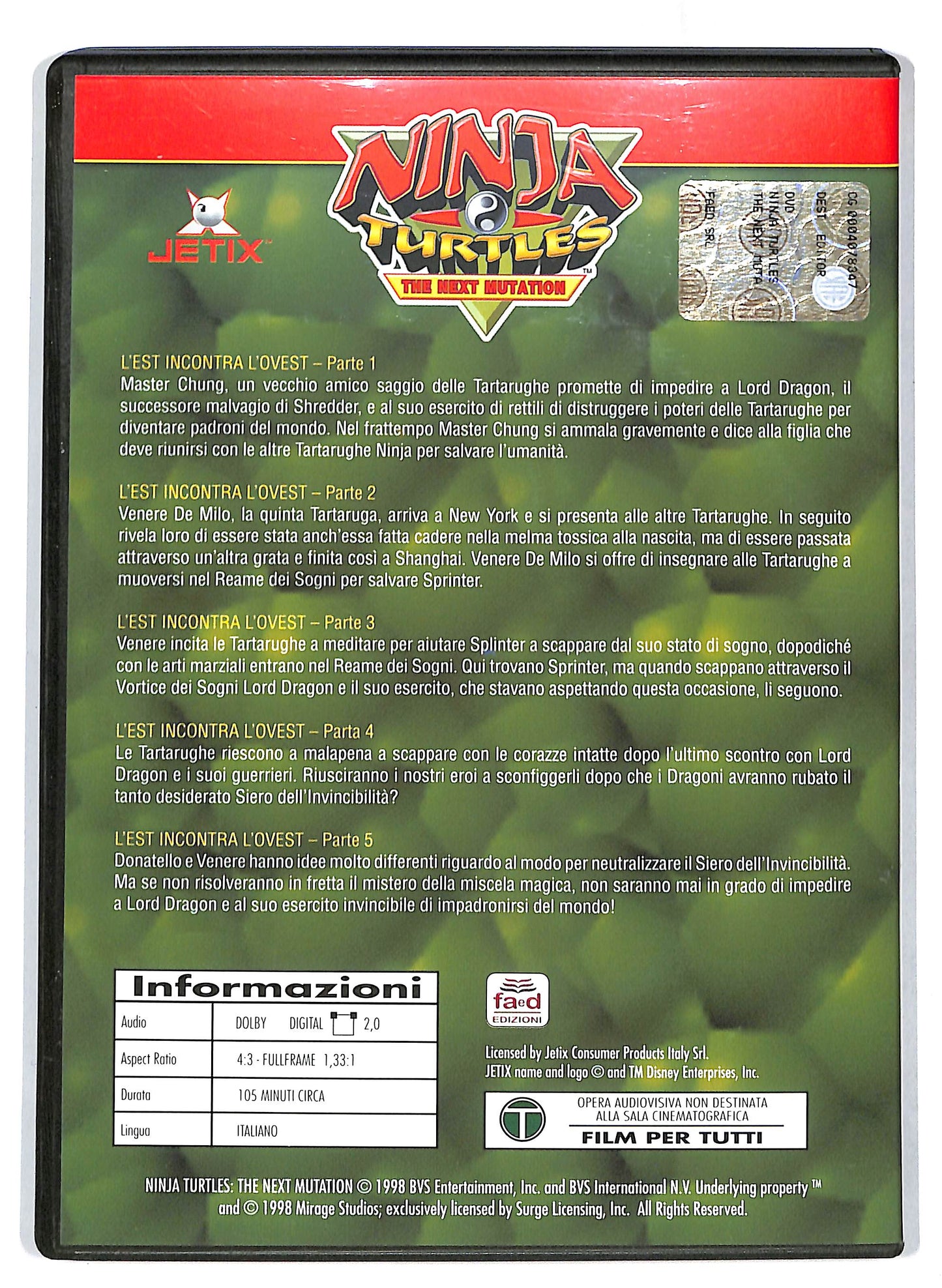 EBOND L'est incontra l'ovest - Ninja Turtles The next... EDITORIALE DVD D715463