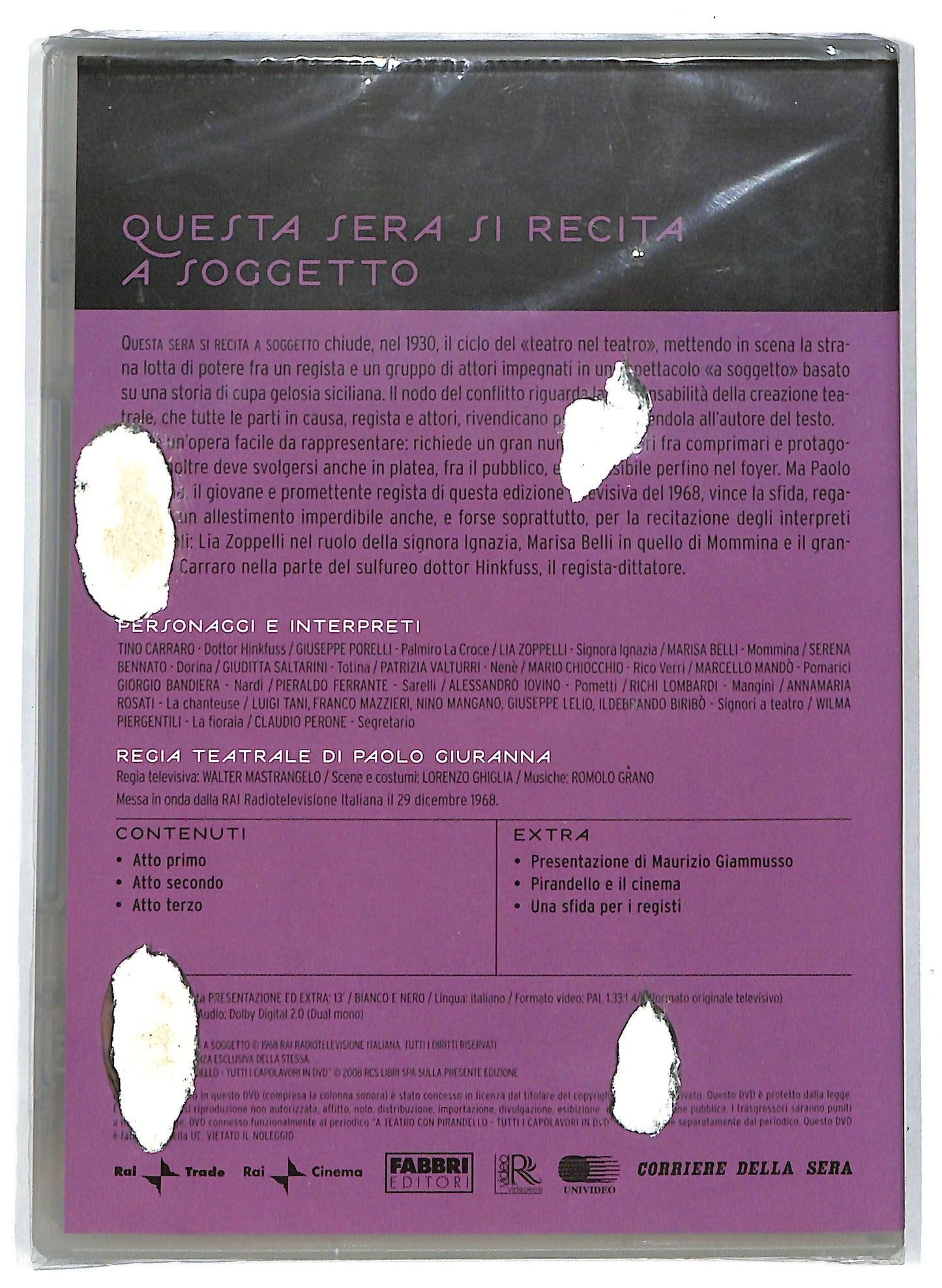 EBOND Questa Sera Si Recita a Soggetto - A Teatro con Pirandello n.8 EDITORIALE DVD D716628