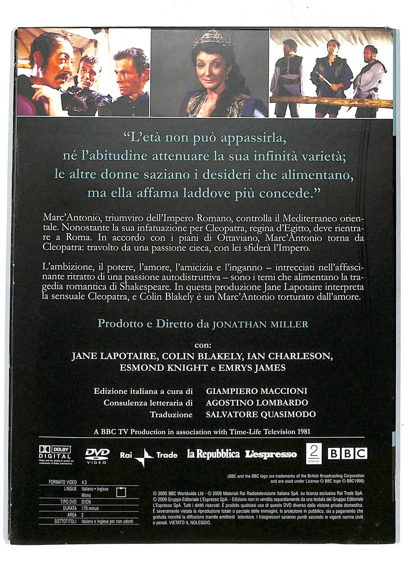 EBOND Antonio e Cleopatra - The Shakespeare collection EDITORIALE  DVD D716652