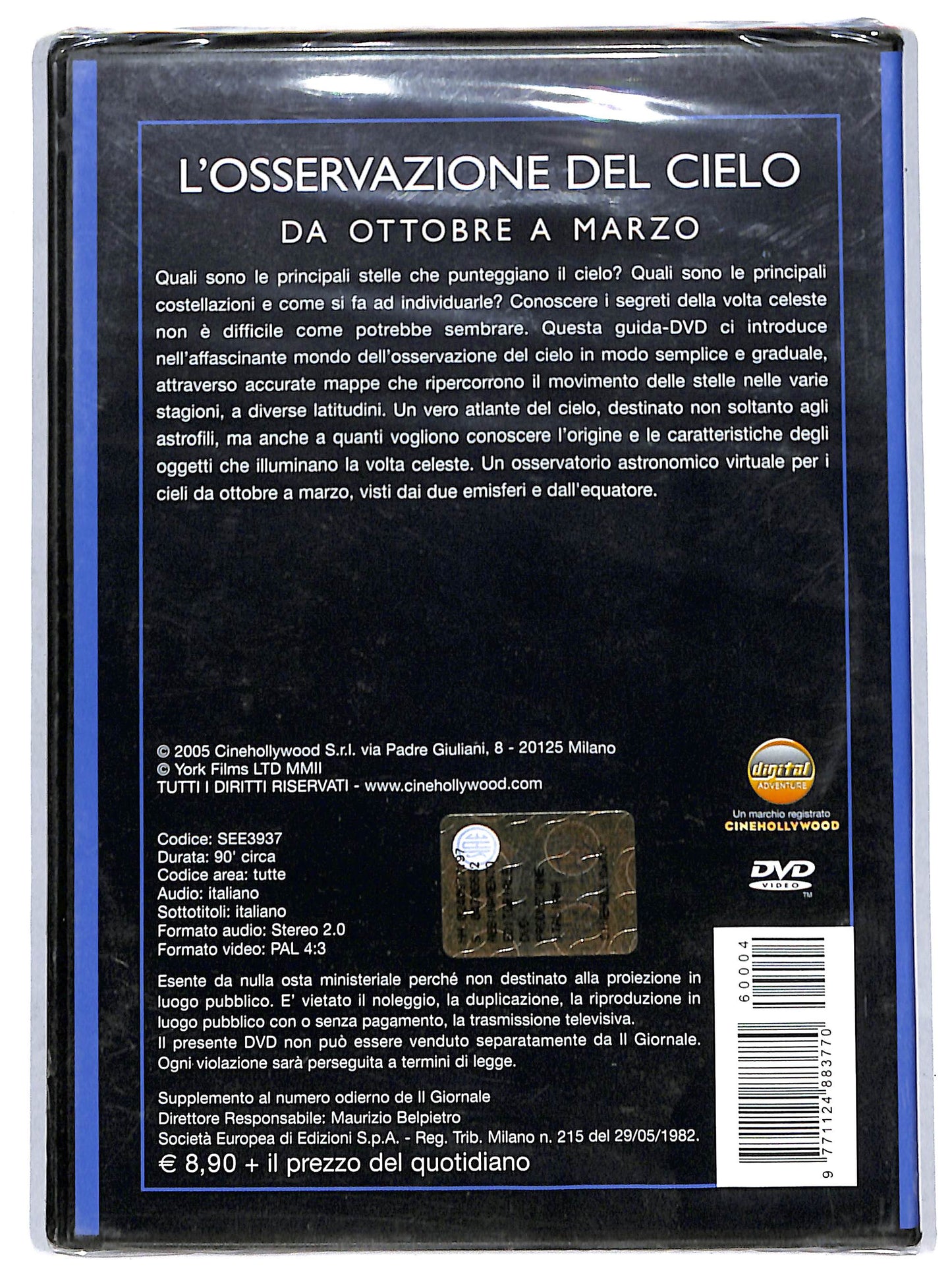 EBOND L'osservazione del cielo - da ottobre a marzo EDITORIALE DVD D718336