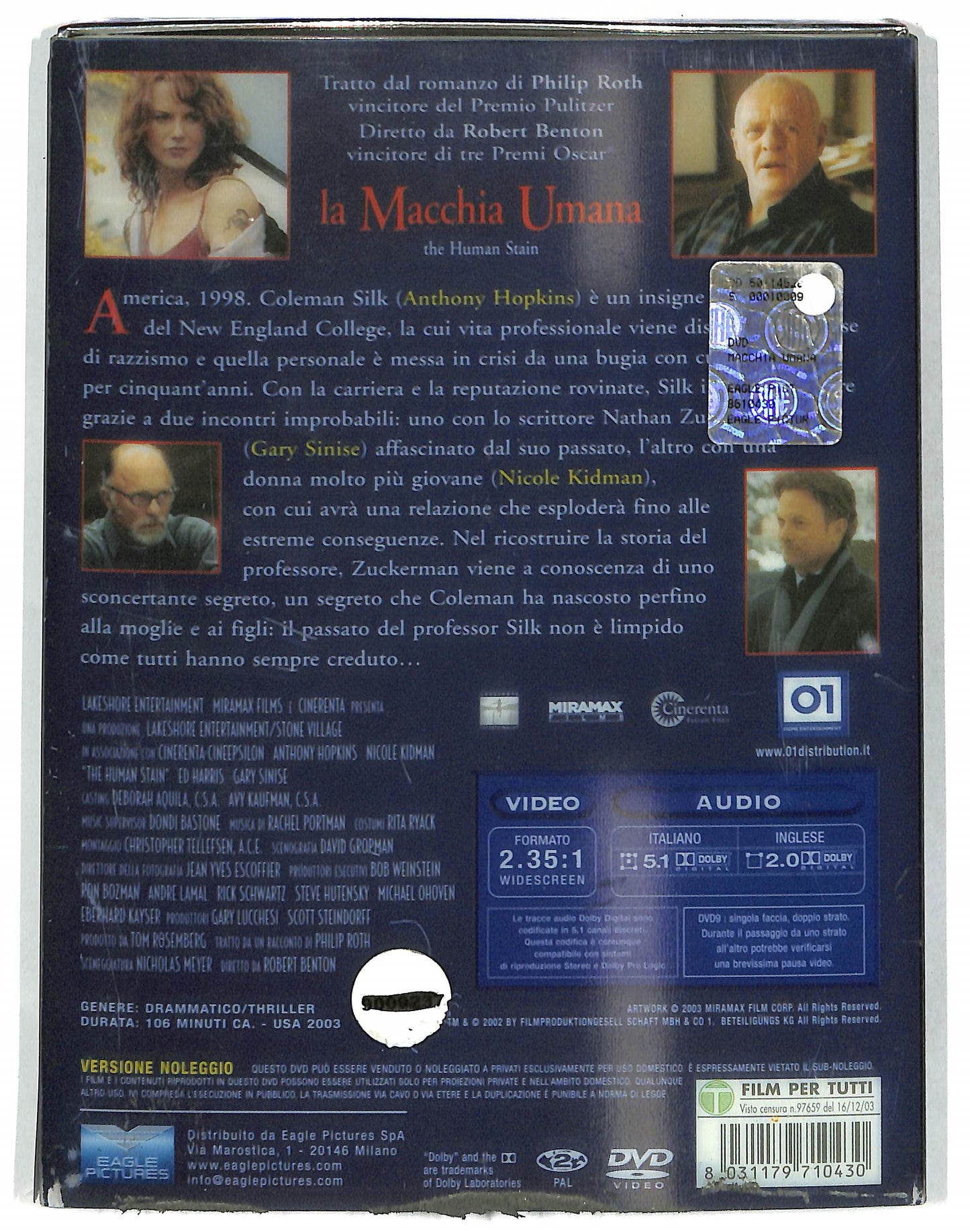 EBOND La Macchia Umana NOLEGGIO DVD D718926