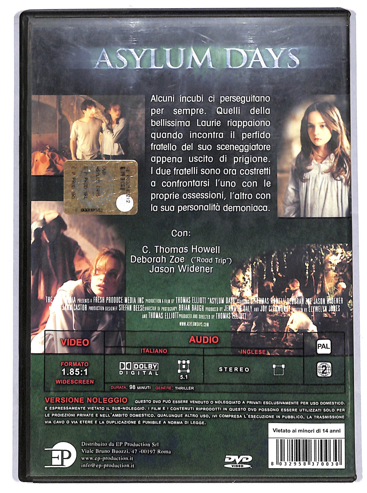 EBOND Asylum days  NOLEGGIO DVD D719259