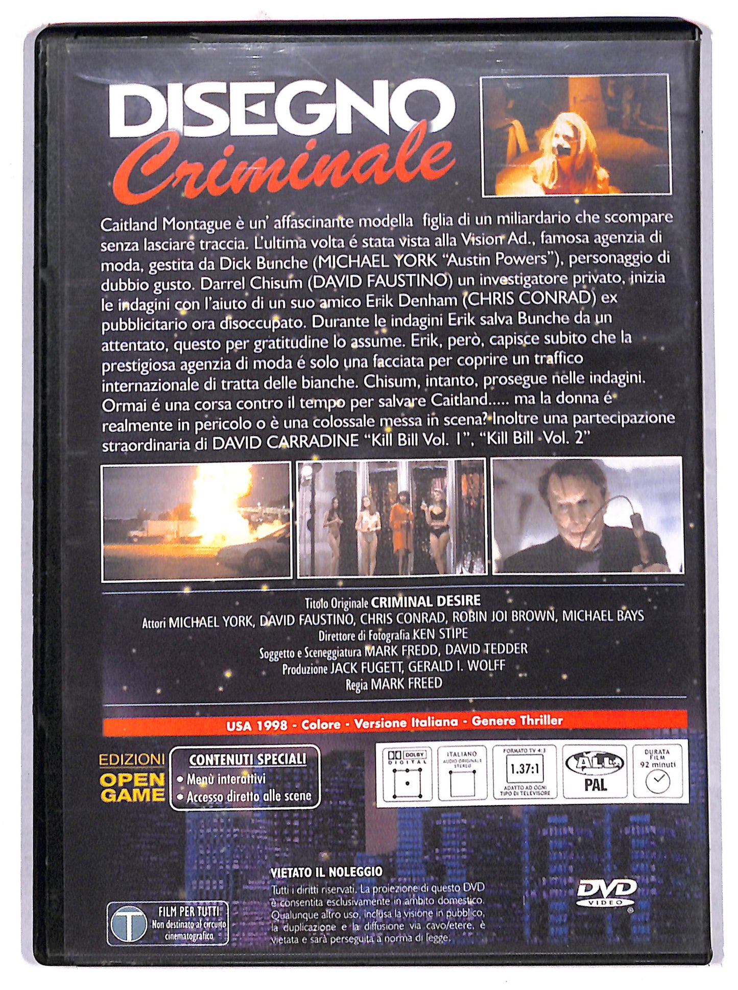 EBOND Disegno Criminale EDITORIALE DVD D719640