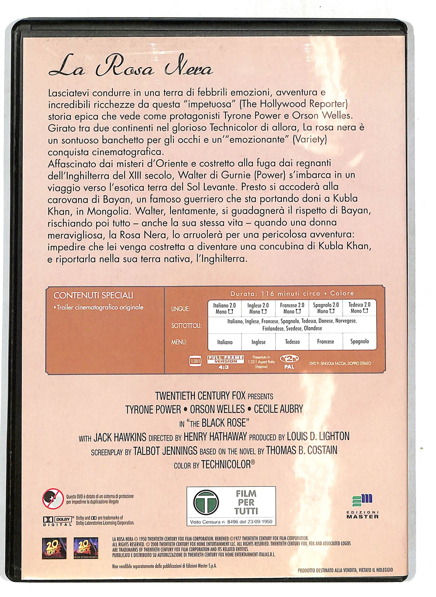 EBOND La Rosa Nera  DVD Editoriale EDITORIALE D720047