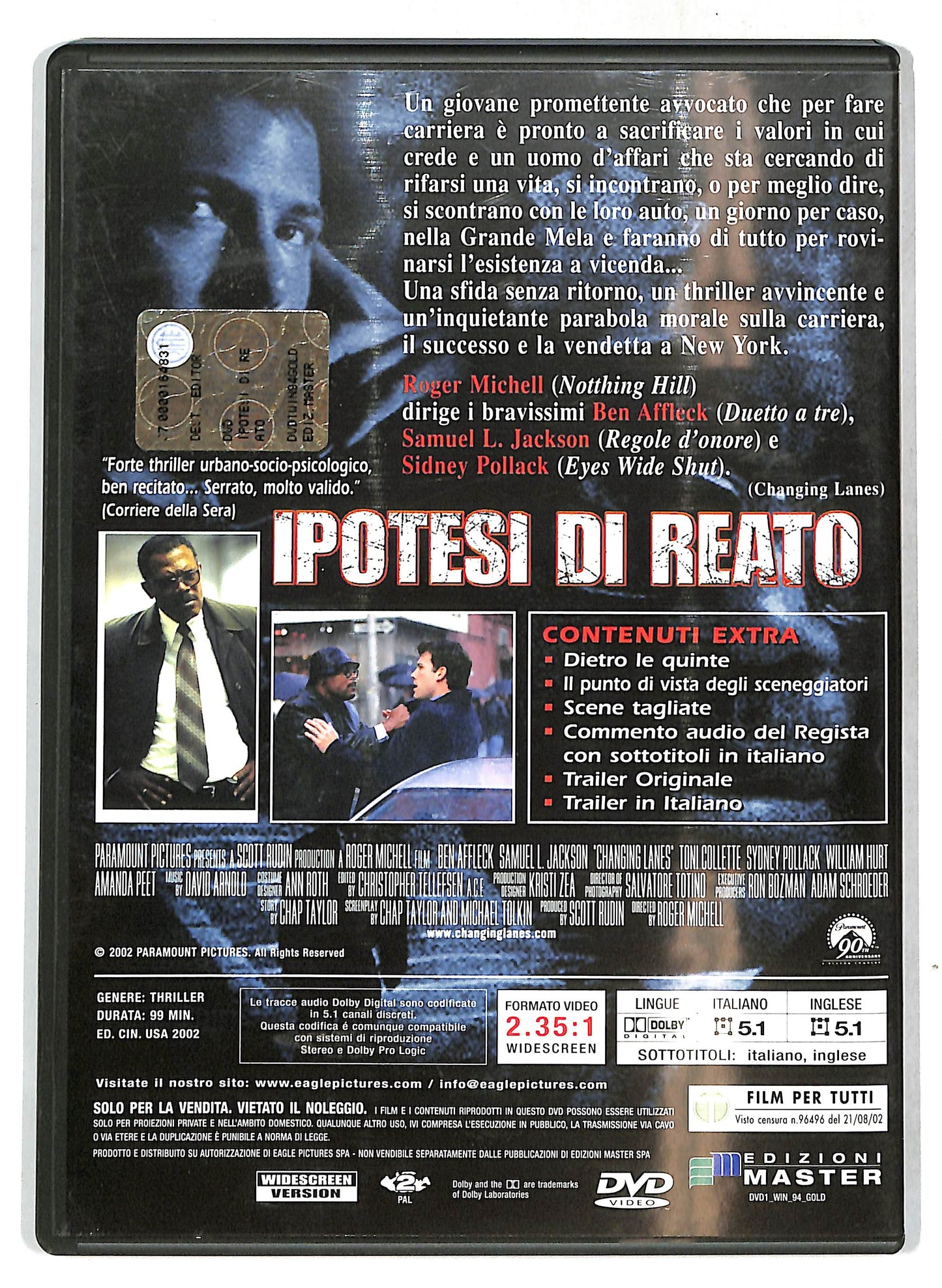 EBOND Ipotesi di reato EDITORIALE DVD D720054