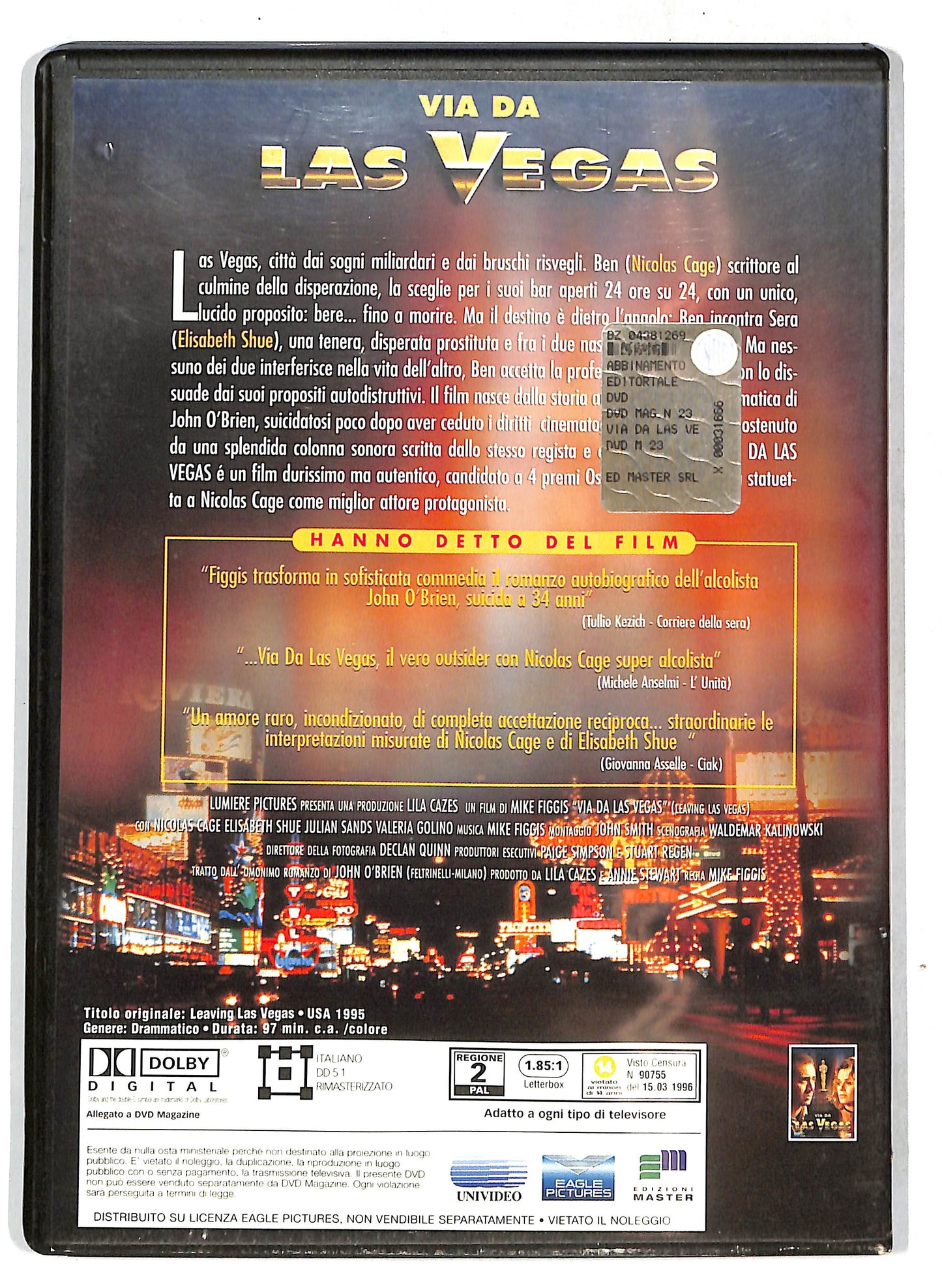 EBOND Via da Las Vegas EDITORIALE DVD D720055