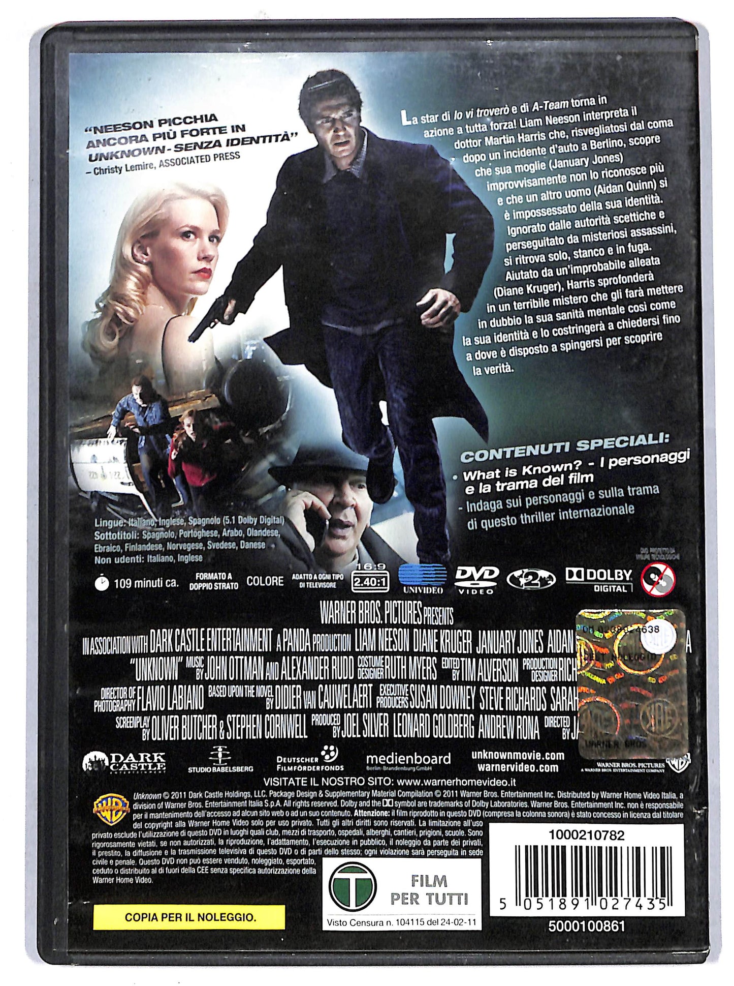 EBOND Unknown - Senza identita  NOLEGGIO DVD D720419
