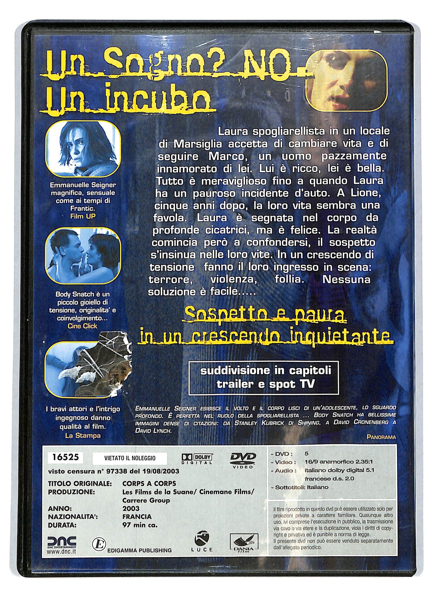 EBOND Body Snatch EDITORIALE DVD D721711