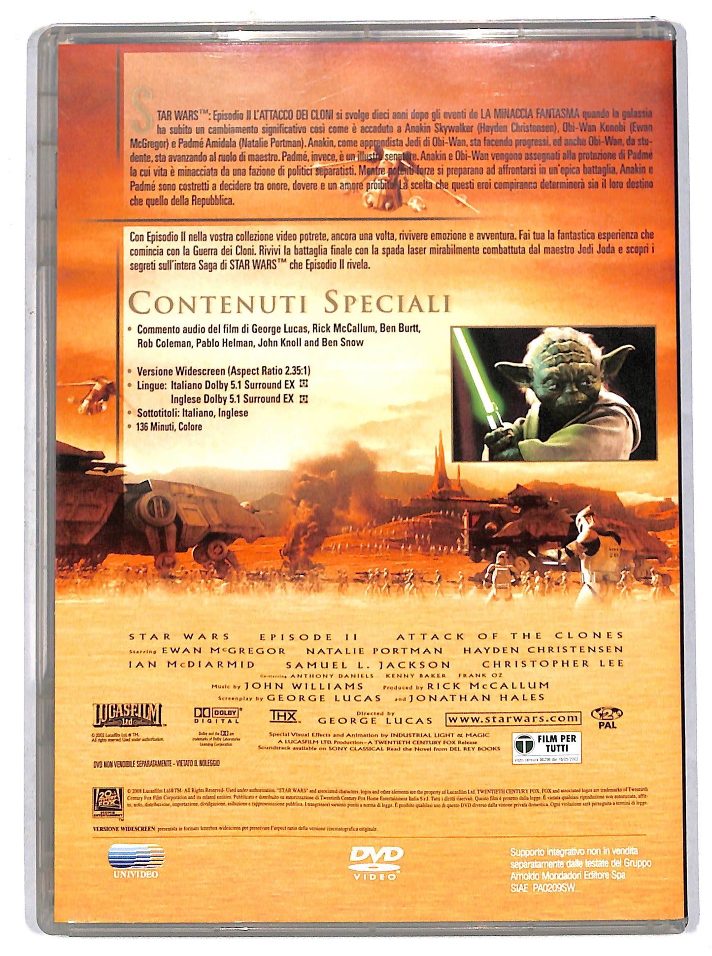 EBOND Star Wars episodio II - L'attacco dei cloni EDITORIALE DVD D722024