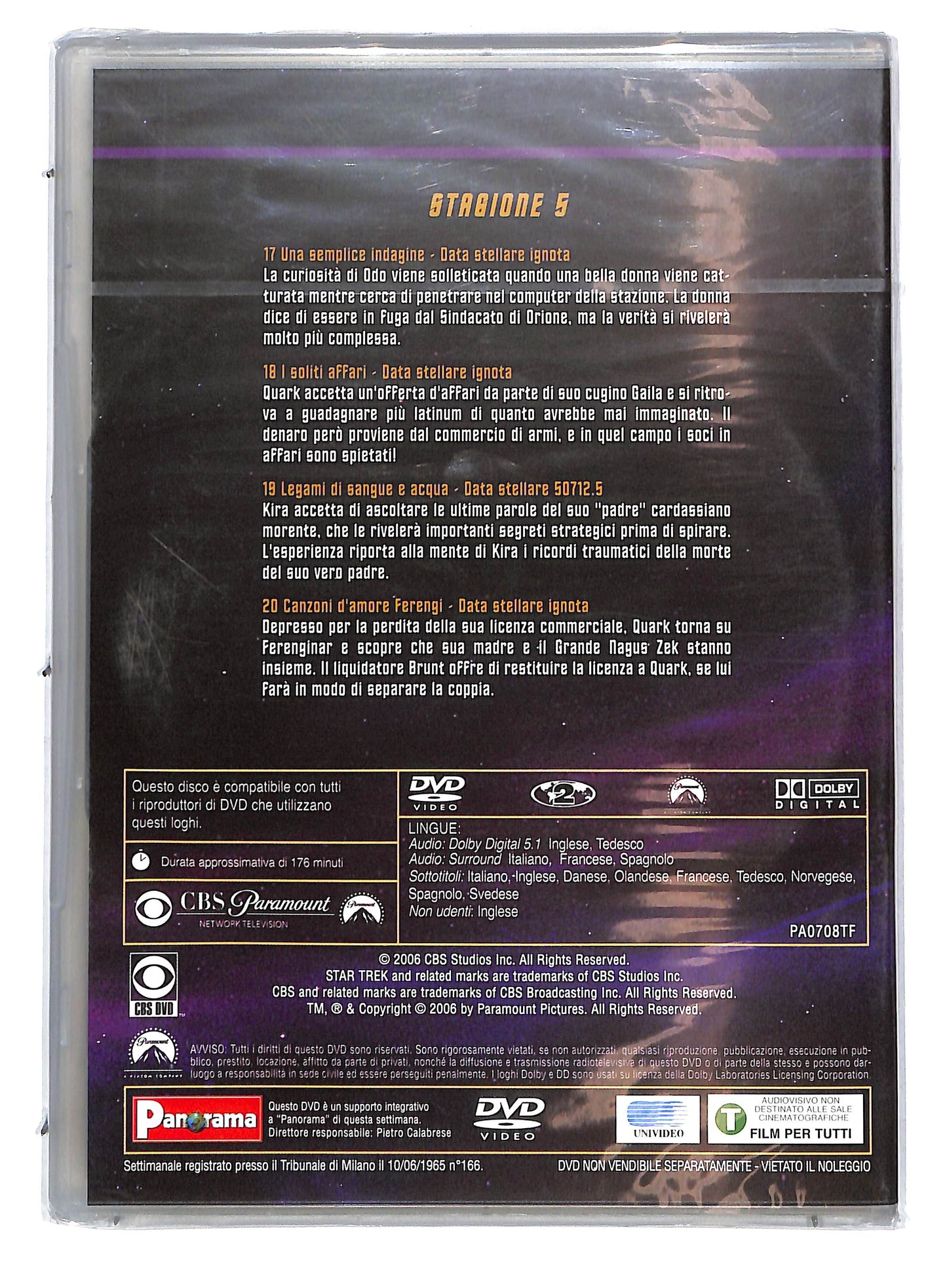 EBOND Star Trek: Deep Space Nine Stagione 5 Volume 5 EDITORIALE  DVD D722353