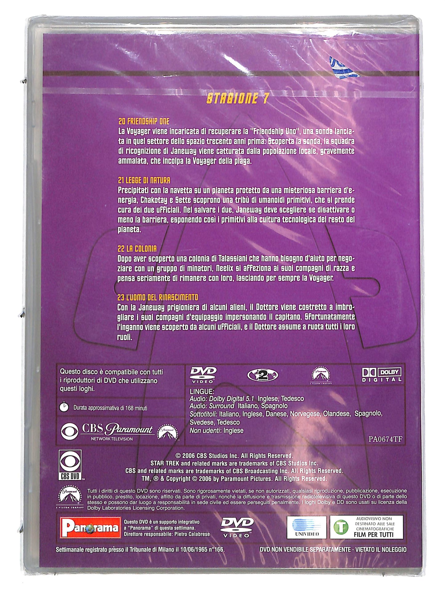 EBOND Star Trek: Voyager Stagione 7 Volume 6 EDITORIALE  DVD D722522