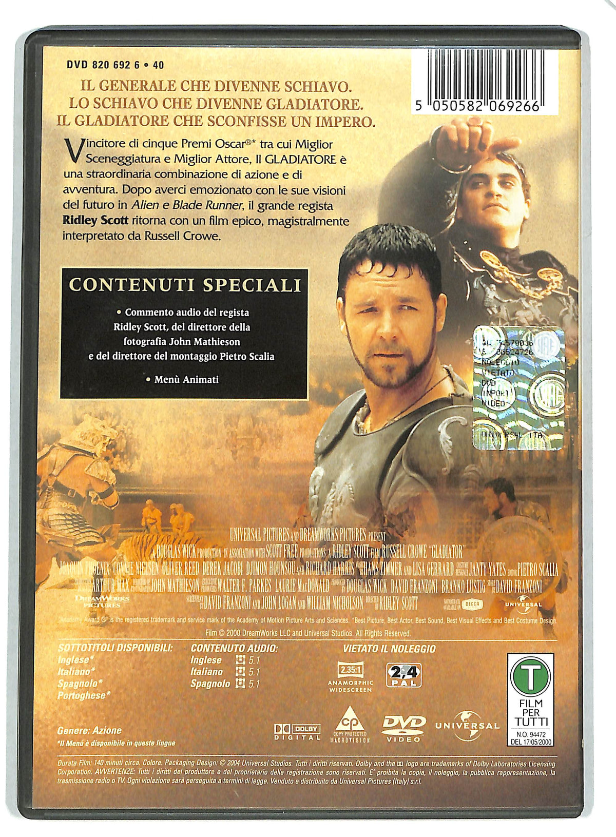 EBOND Il gradiatore DVD D722541
