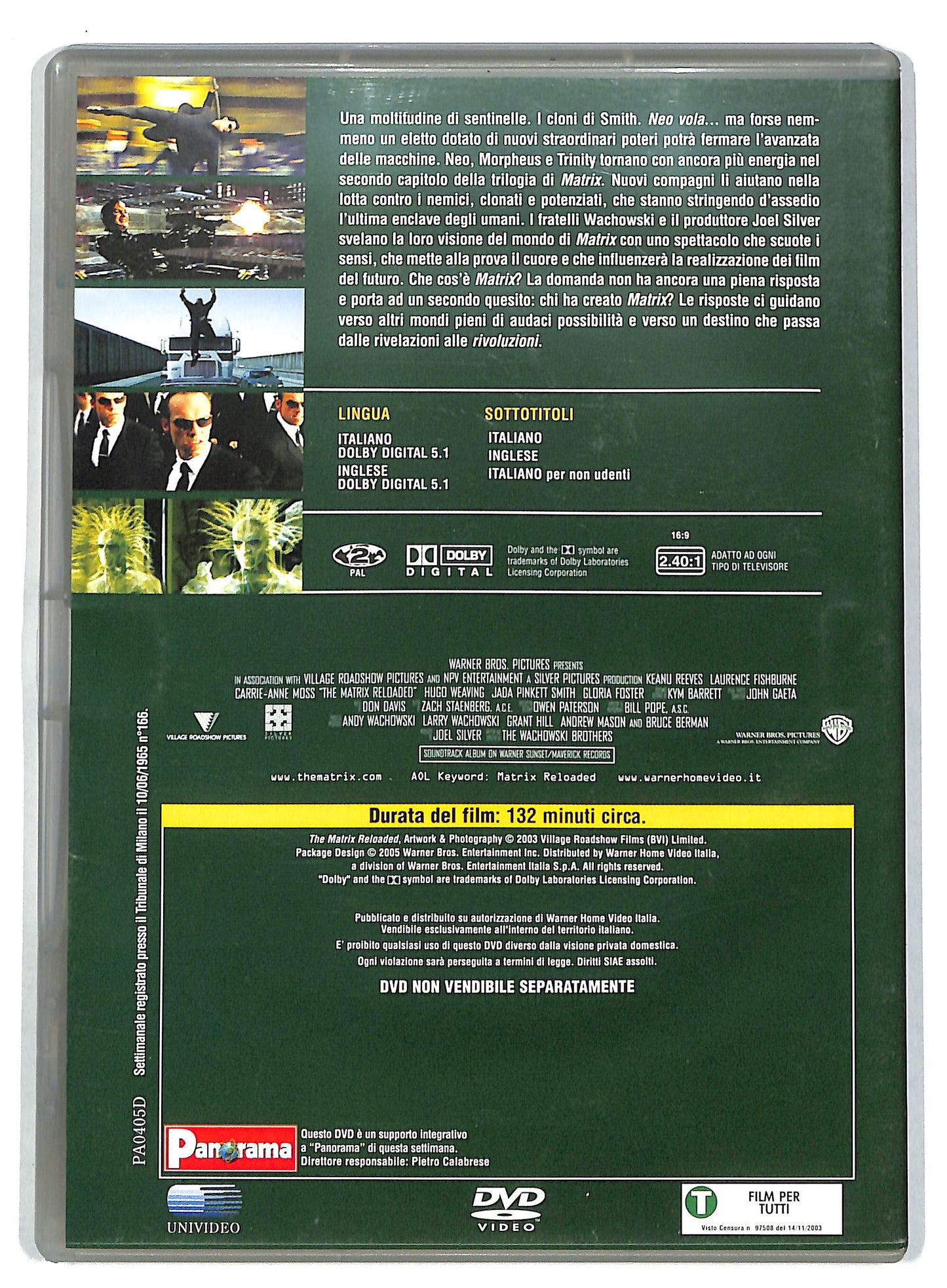 EBOND Matrix Reloaded EDITORIALE DVD D722848