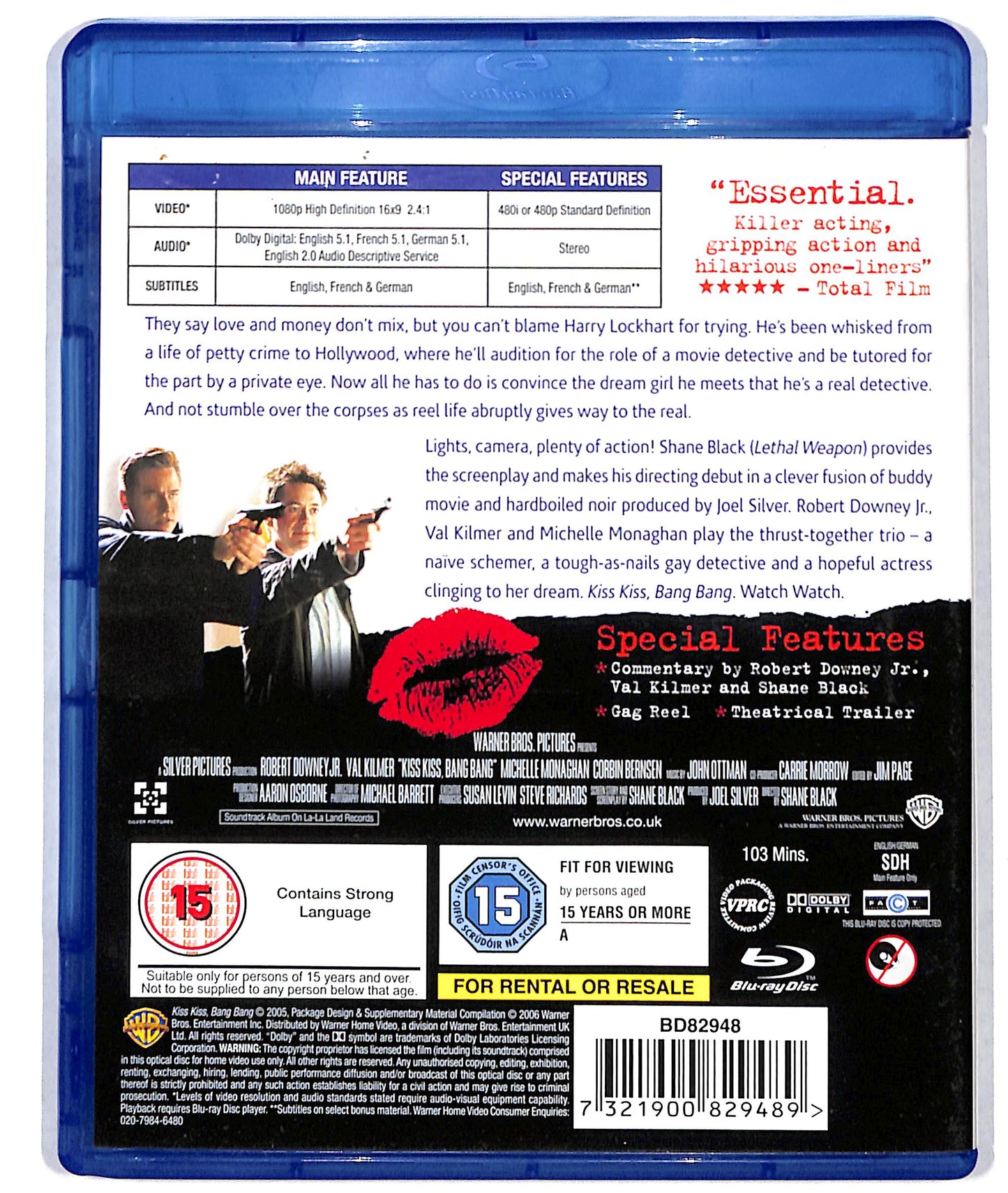 EBOND kiss kiss bang bang - no italiano BLURAY D723245